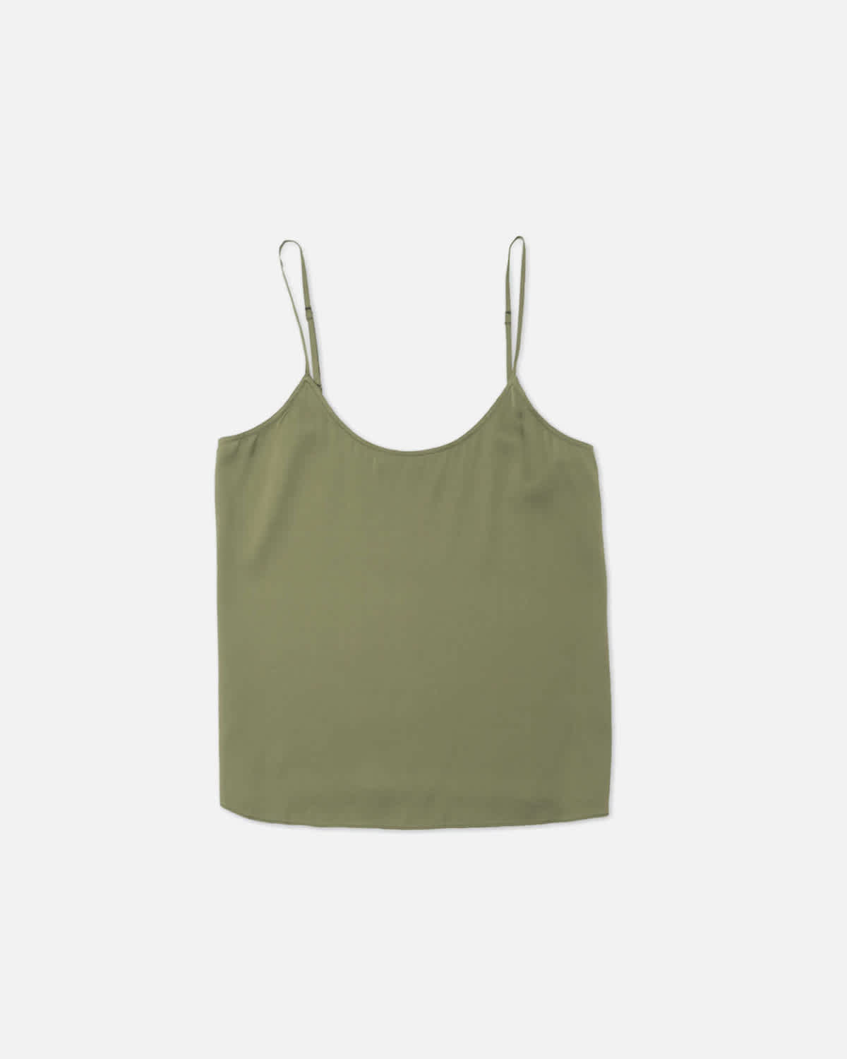 washable silk camisole in green