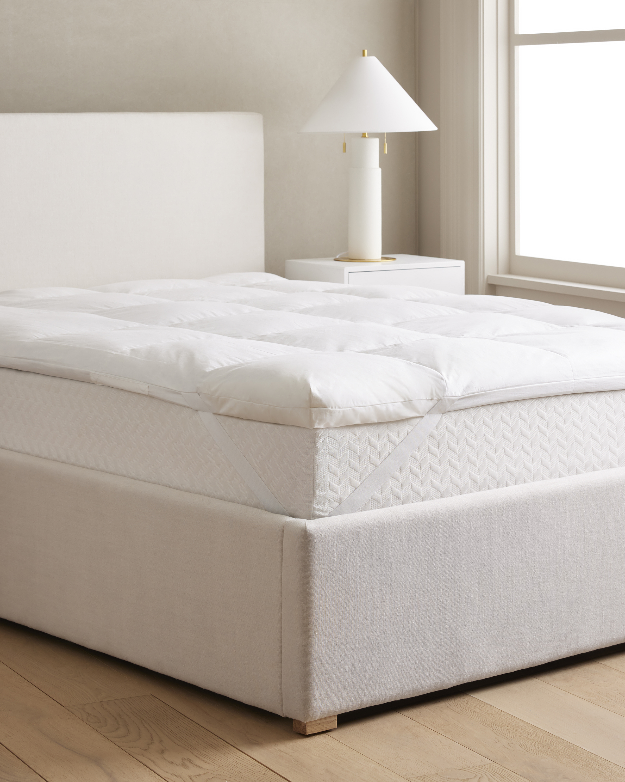 Premium Down Featherbed Mattress Topper in White