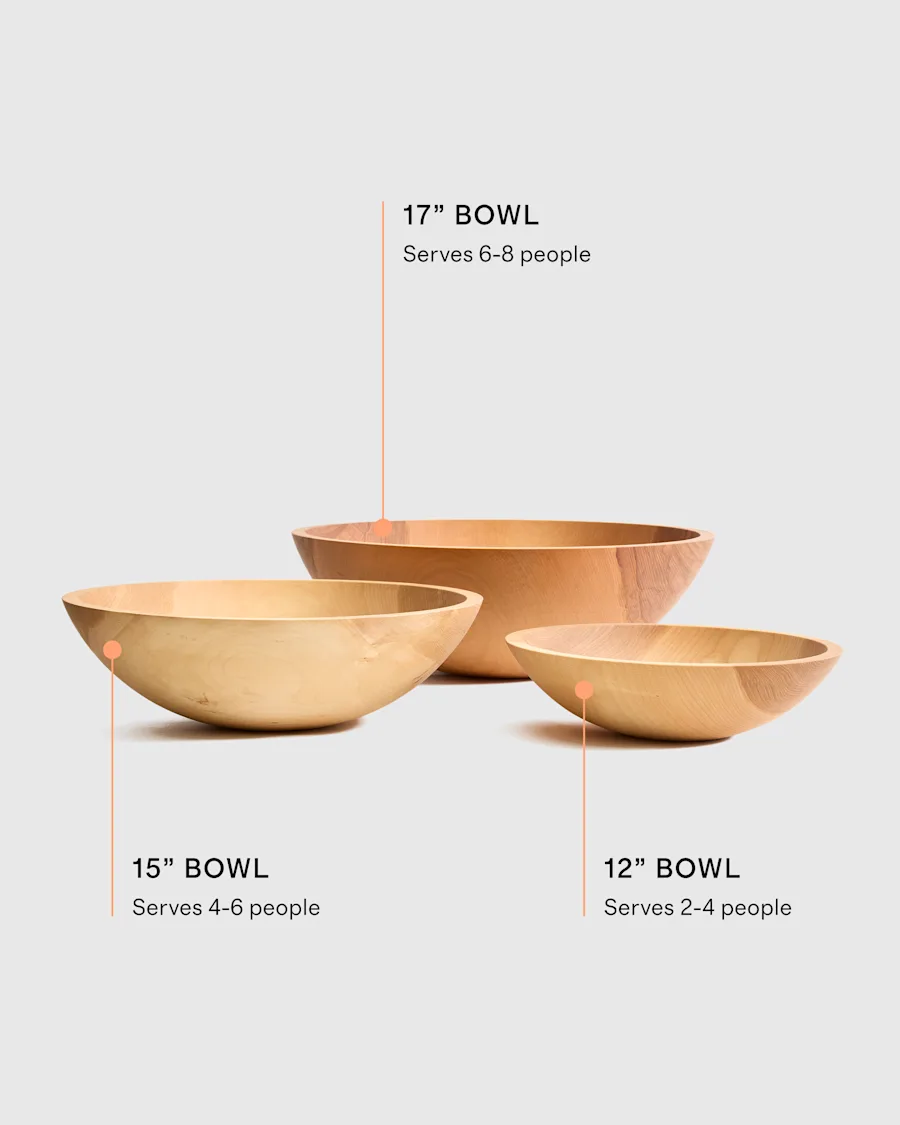 Artisan USA Made Beechwood Bowl Set of 3