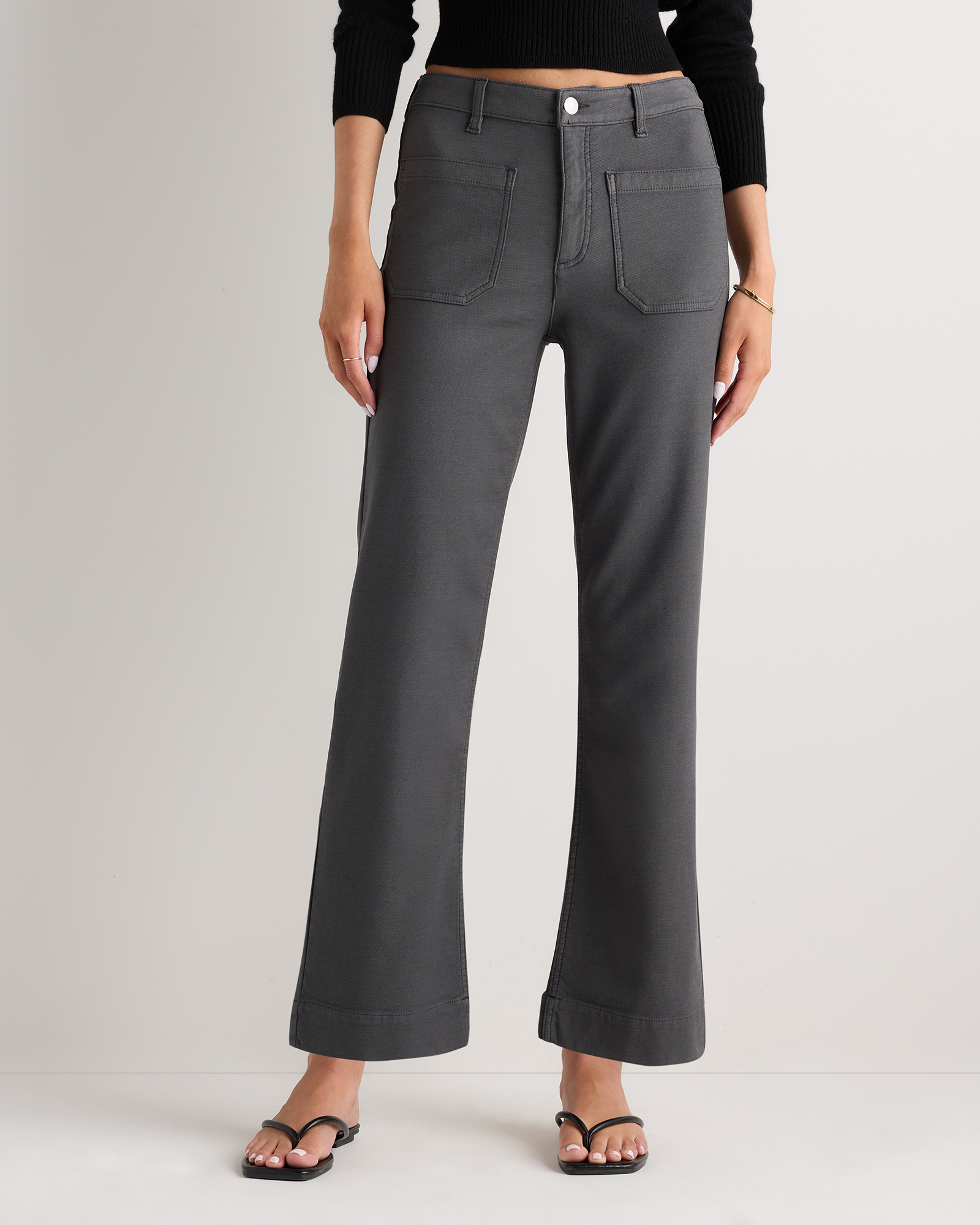 French Terry Wide Leg Pants