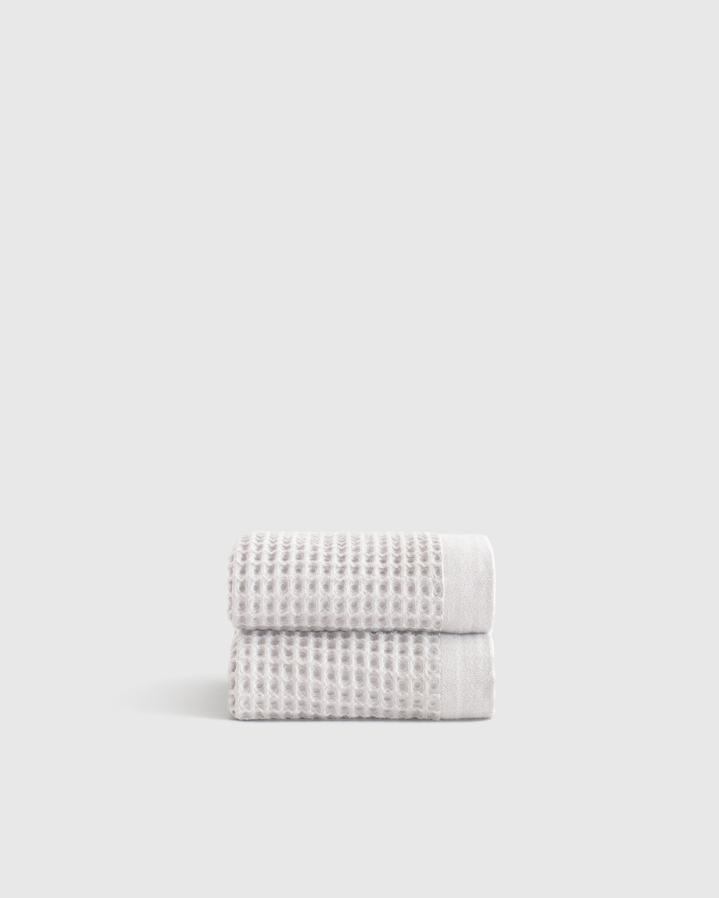 Quince Organic Turkish Waffle Hand Towels In Silver