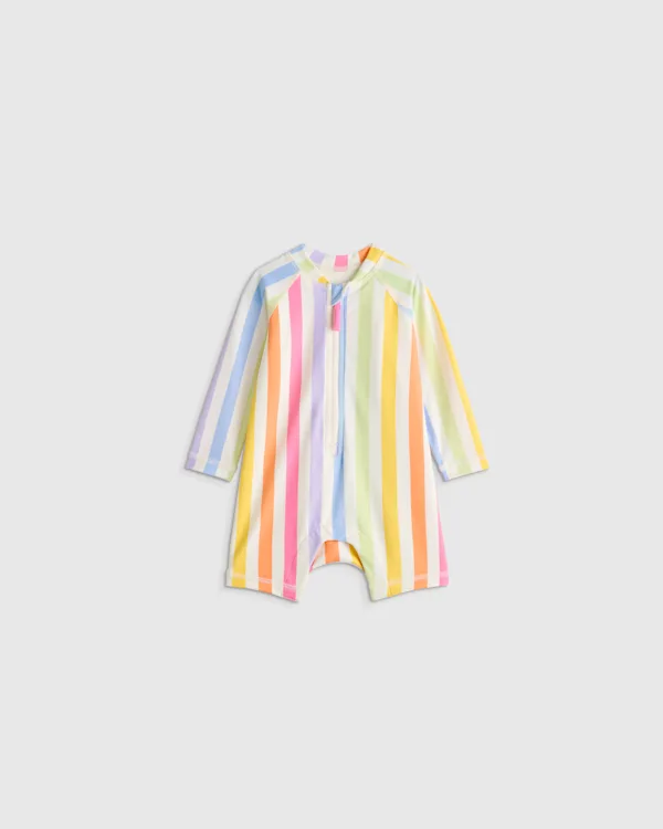 Long Sleeve Zip-Up Rash Guard One-Piece