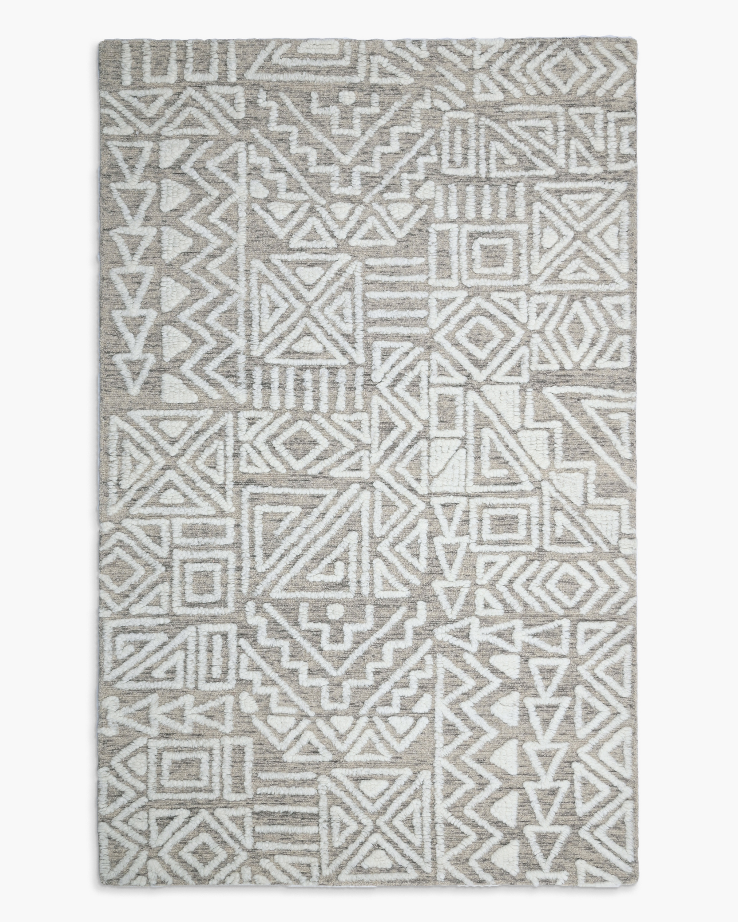 Quince Pandora Tufted Wool Rug In Grey/ivory