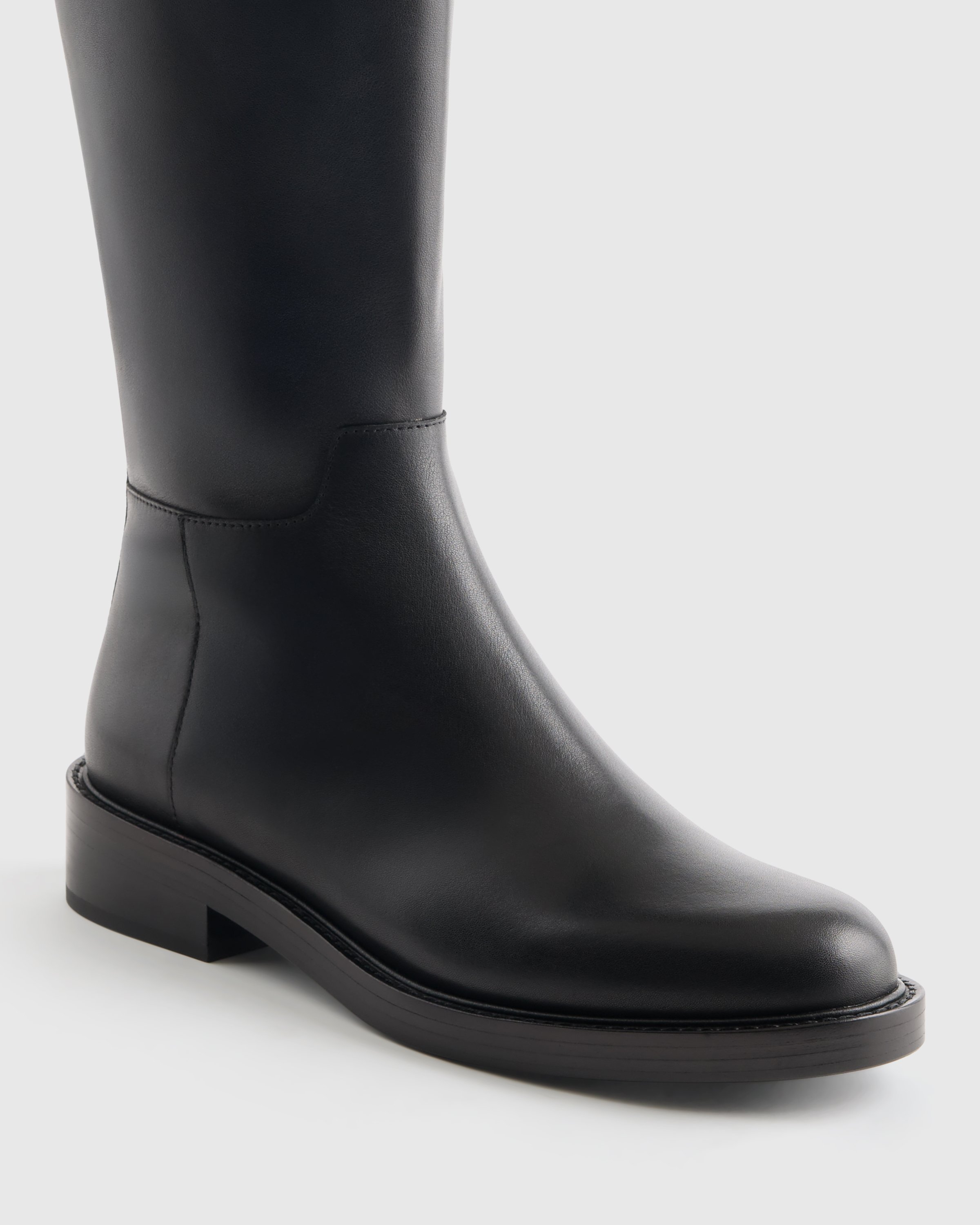 Quince Italian leather ankle boots brand new 9.5 Italian Leather Kitten Heel Ankle Boot in Espresso Brown main image 3