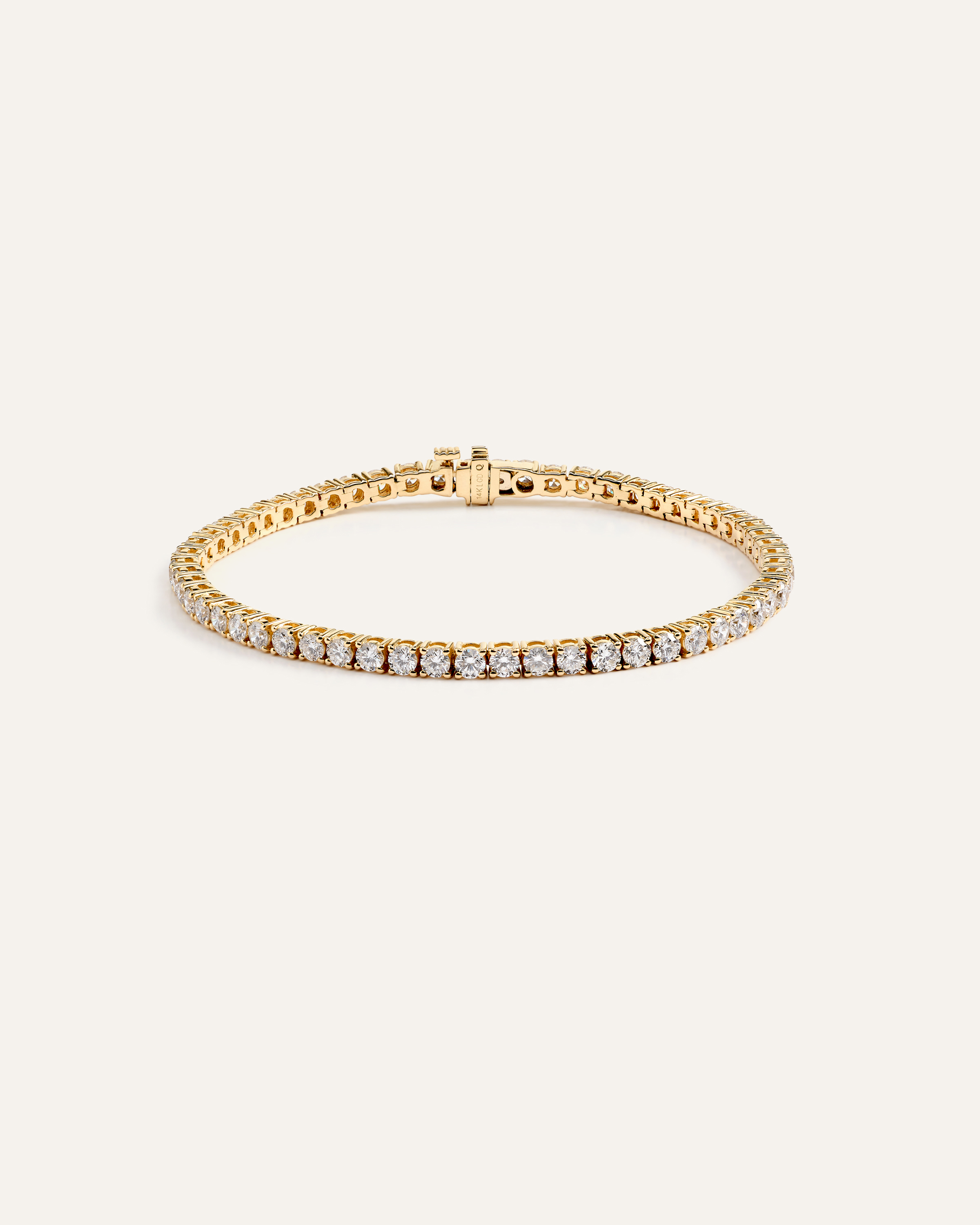 14K Gold Lab Grown Diamond Tennis Bracelet - 5ctw