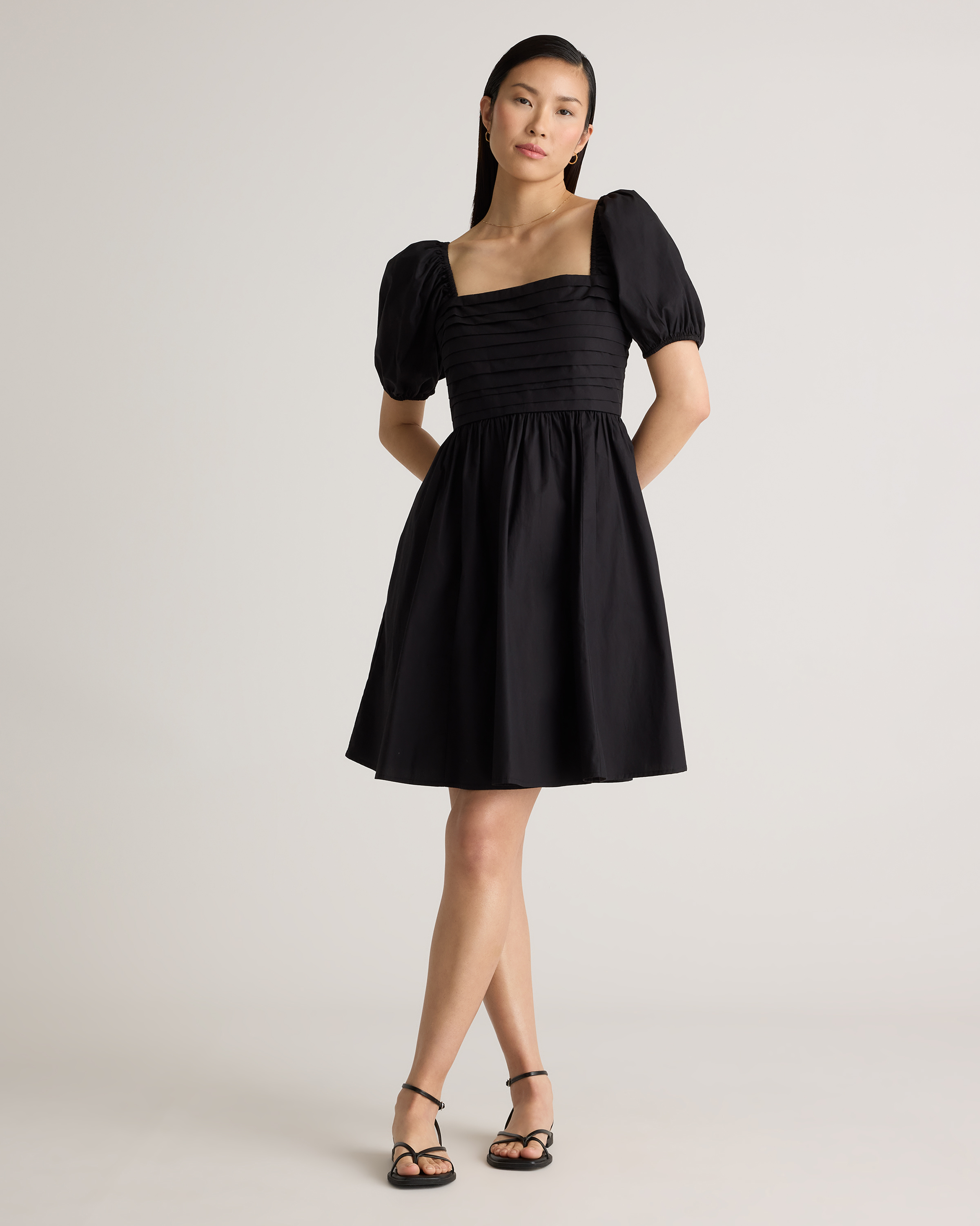 100% Organic Cotton Ruched Mini Dress