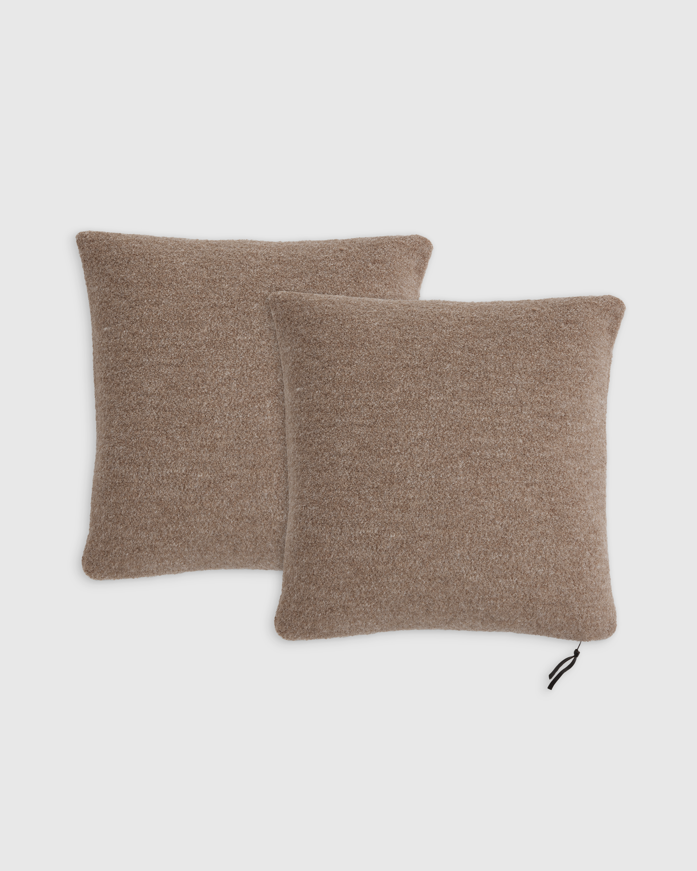 Quince Alpaca Boucle Pillow Cover Set Of 2 In Heather Oatmeal