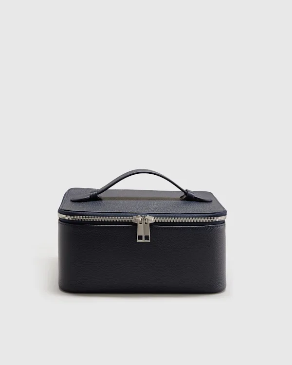 Italian Leather Travel Cosmetic Case