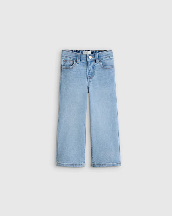 Girls Stretch Wide Leg Jeans