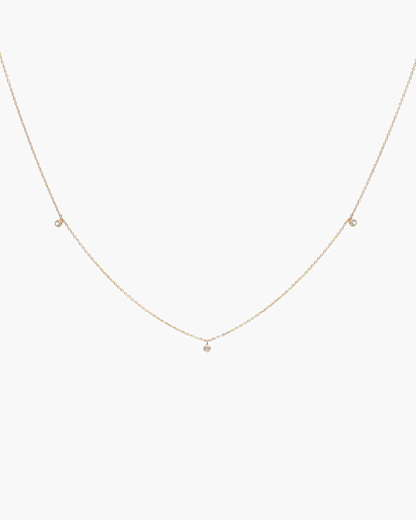 White Sapphire Choker Necklace - Gold Vermeil