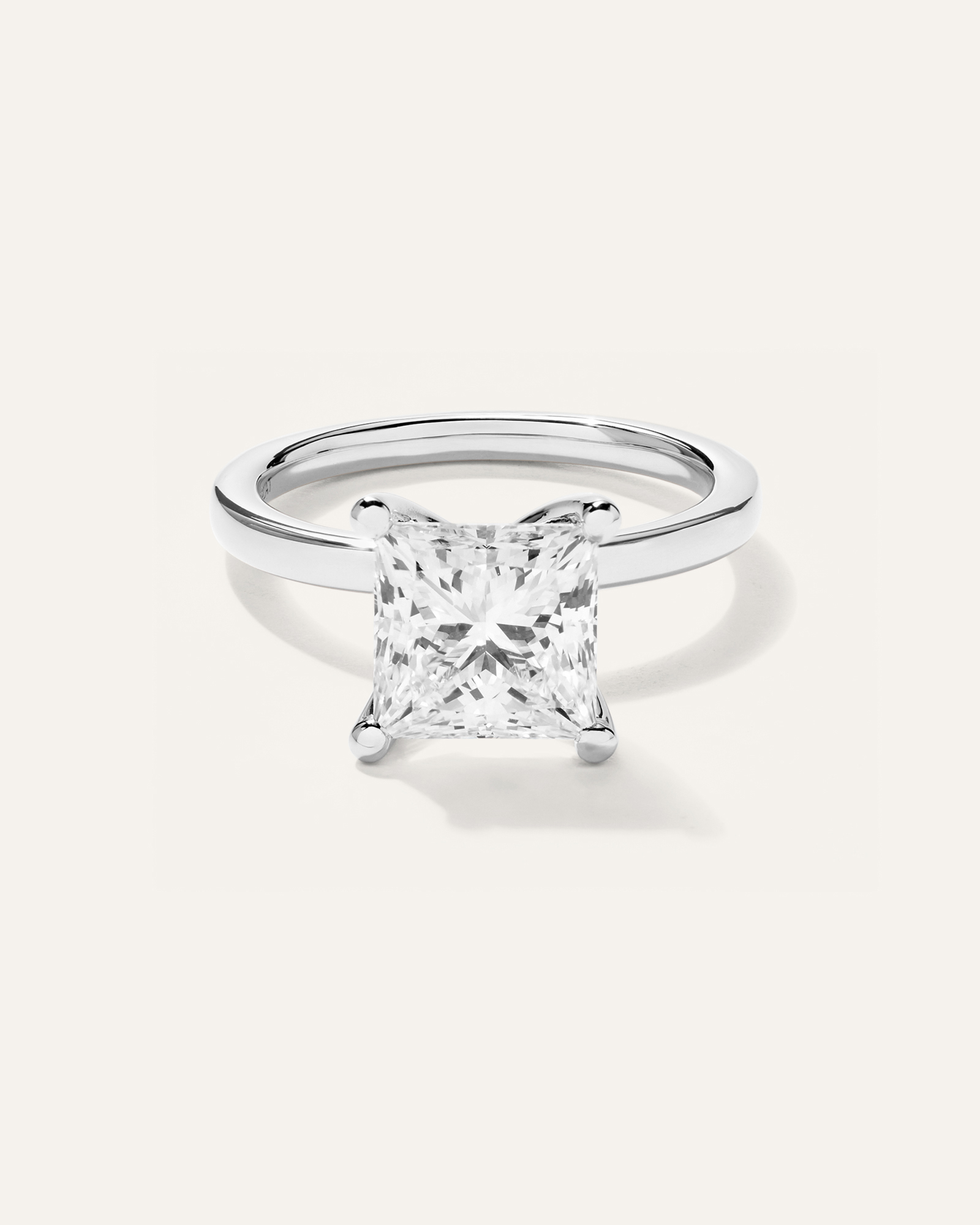 Lab Grown Diamond Princess Comfort Fit Engagement Ring - 3ct