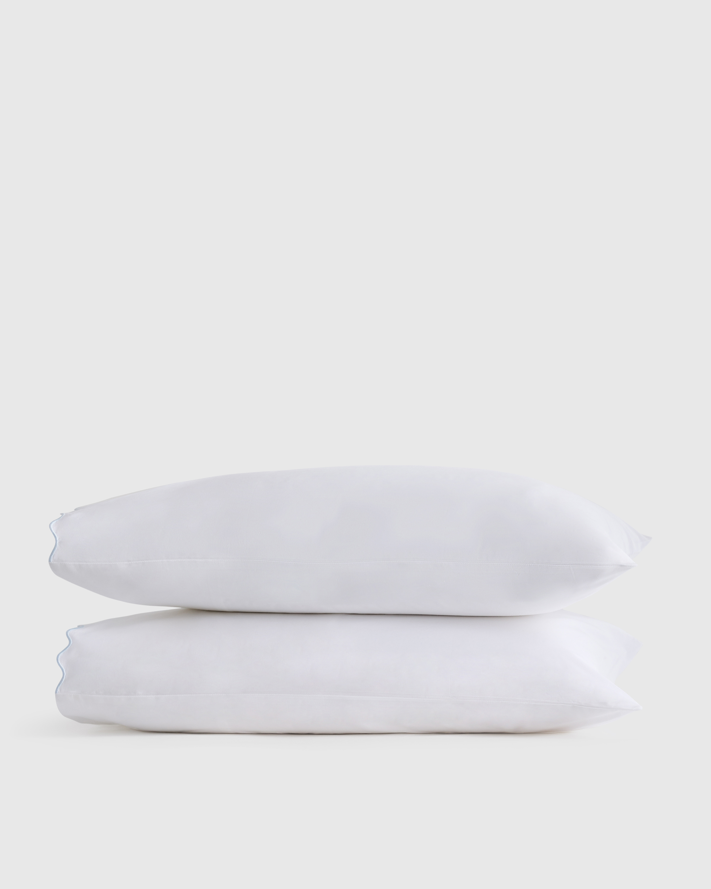 Classic Organic Percale Scallop Pillowcase Set