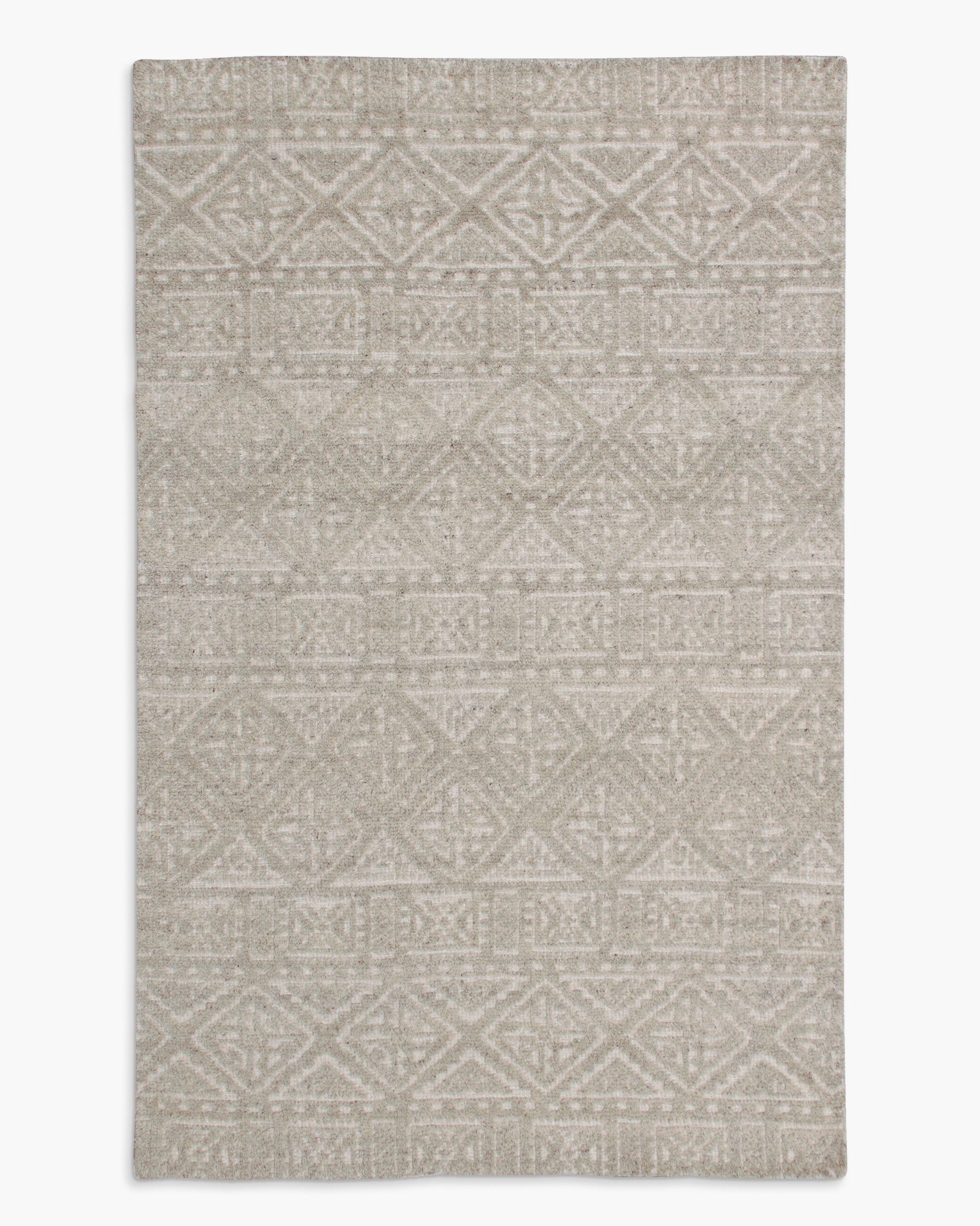 Quince Leander Hand-knotted Wool Rug In Light Grey