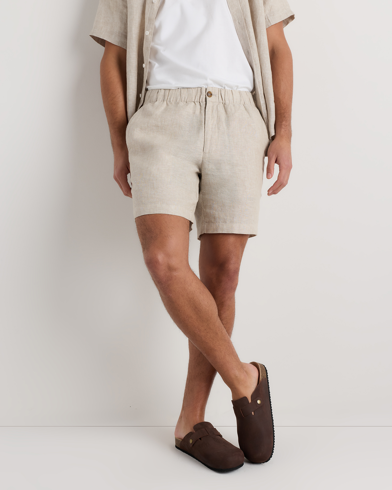 100% European Linen Shorts - 7"