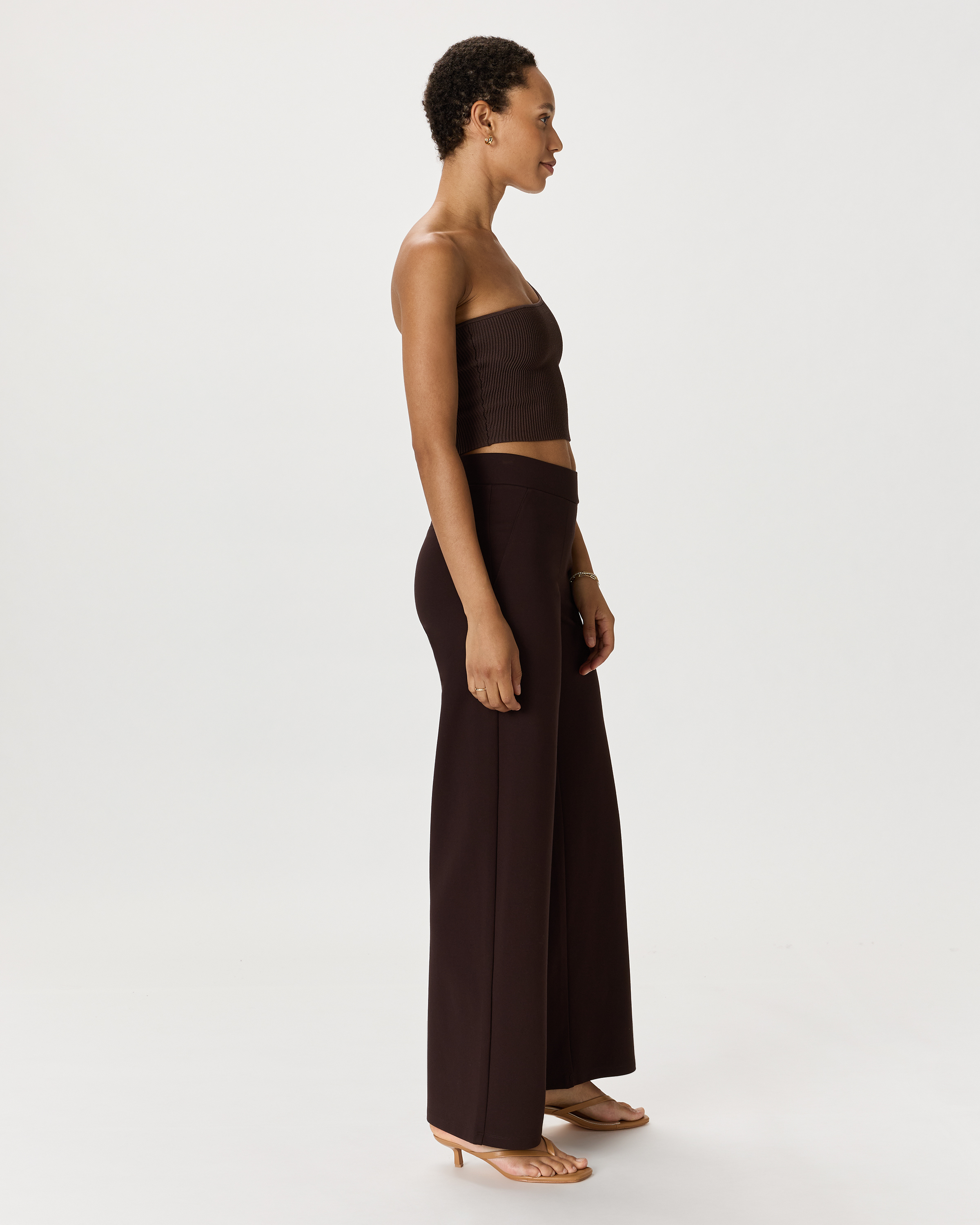 Ultra-Stretch Ponte Wide Leg Pants - thumbnail 3