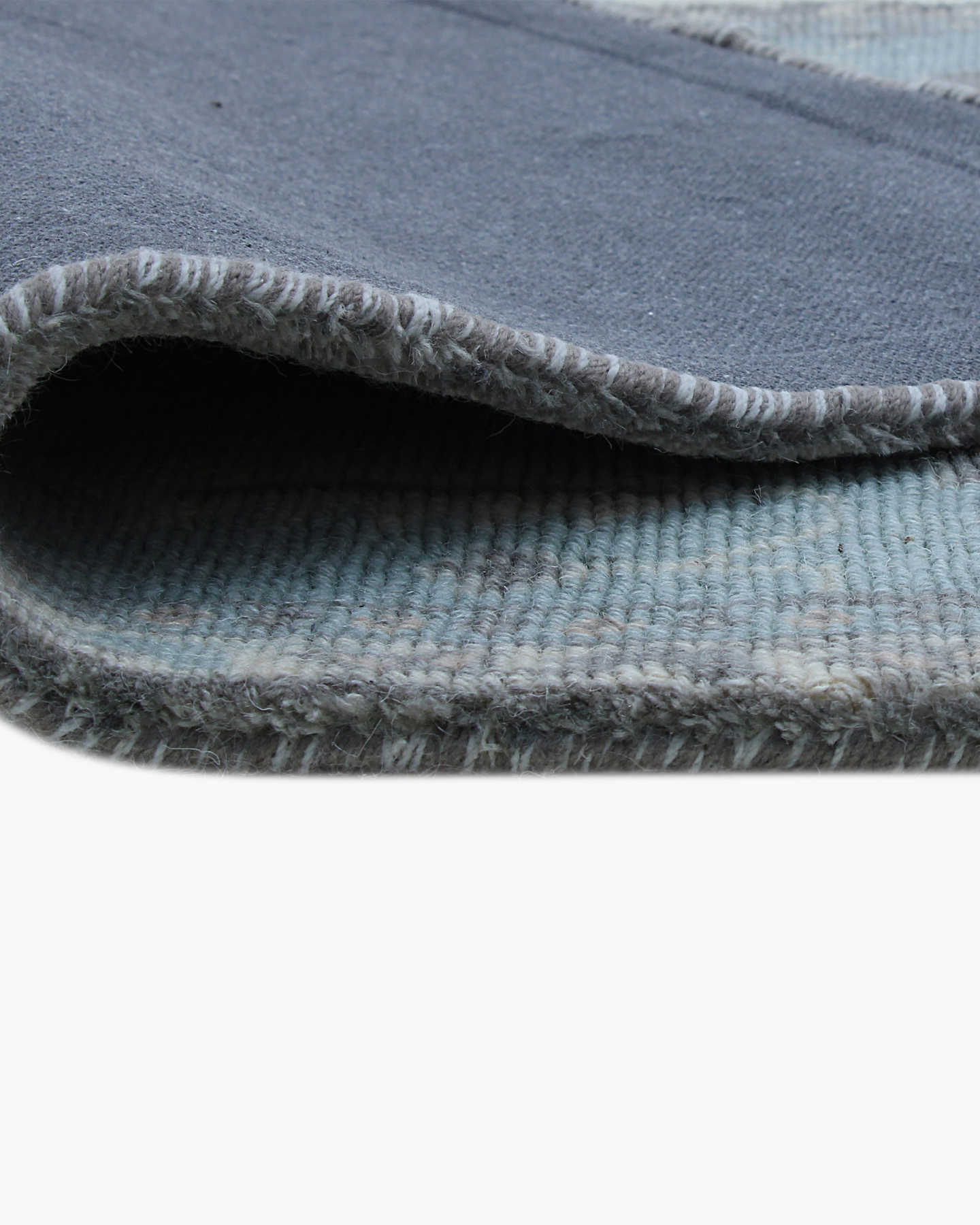 Aida Tufted Wool Rug - Dusty Blue Multi - 3 - Thumbnail