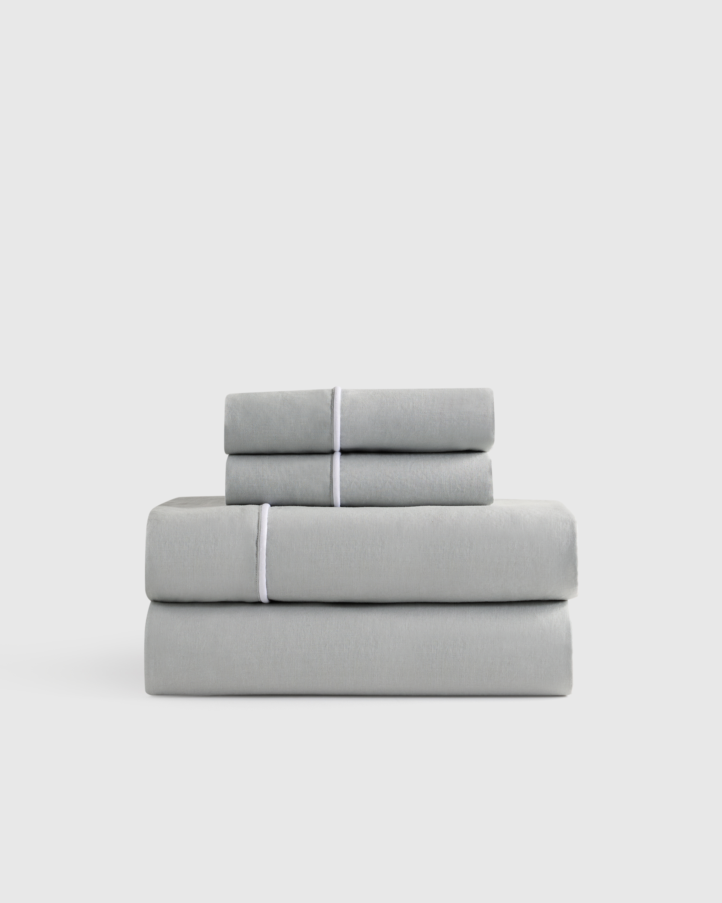 European Linen Piped Sheet Set - thumbnail 9