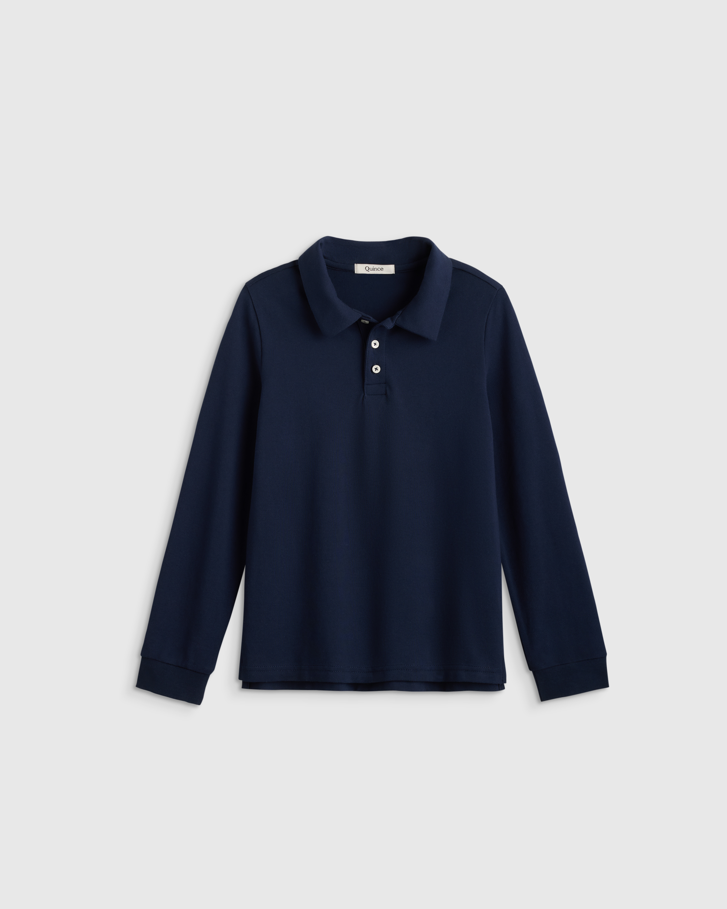 Organic Cotton Long Sleeve Pique Polo - Kid