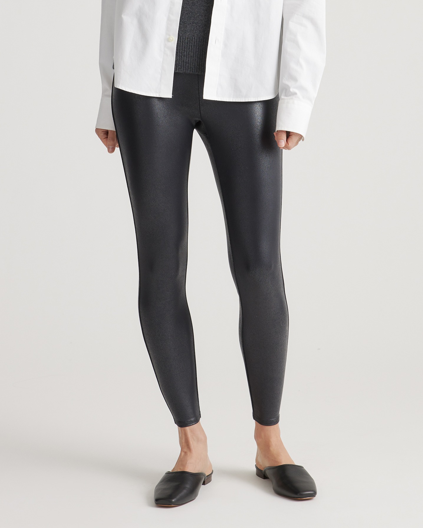 High Waisted Faux Leather Legging