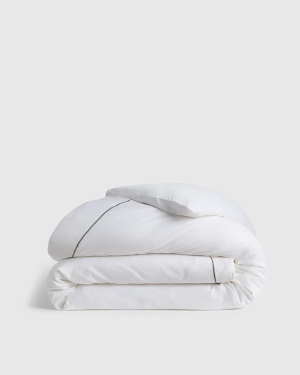 Signature Giza Cotton Sateen Embroidered Duvet Cover
