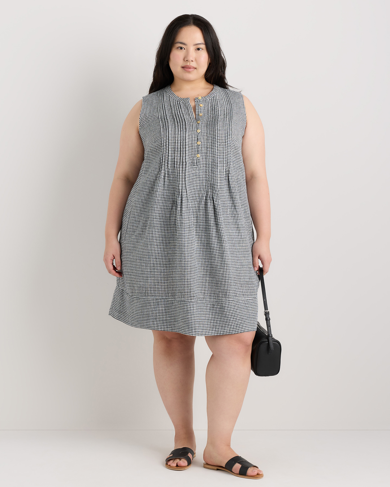 100% European Linen Sleeveless Swing Dress