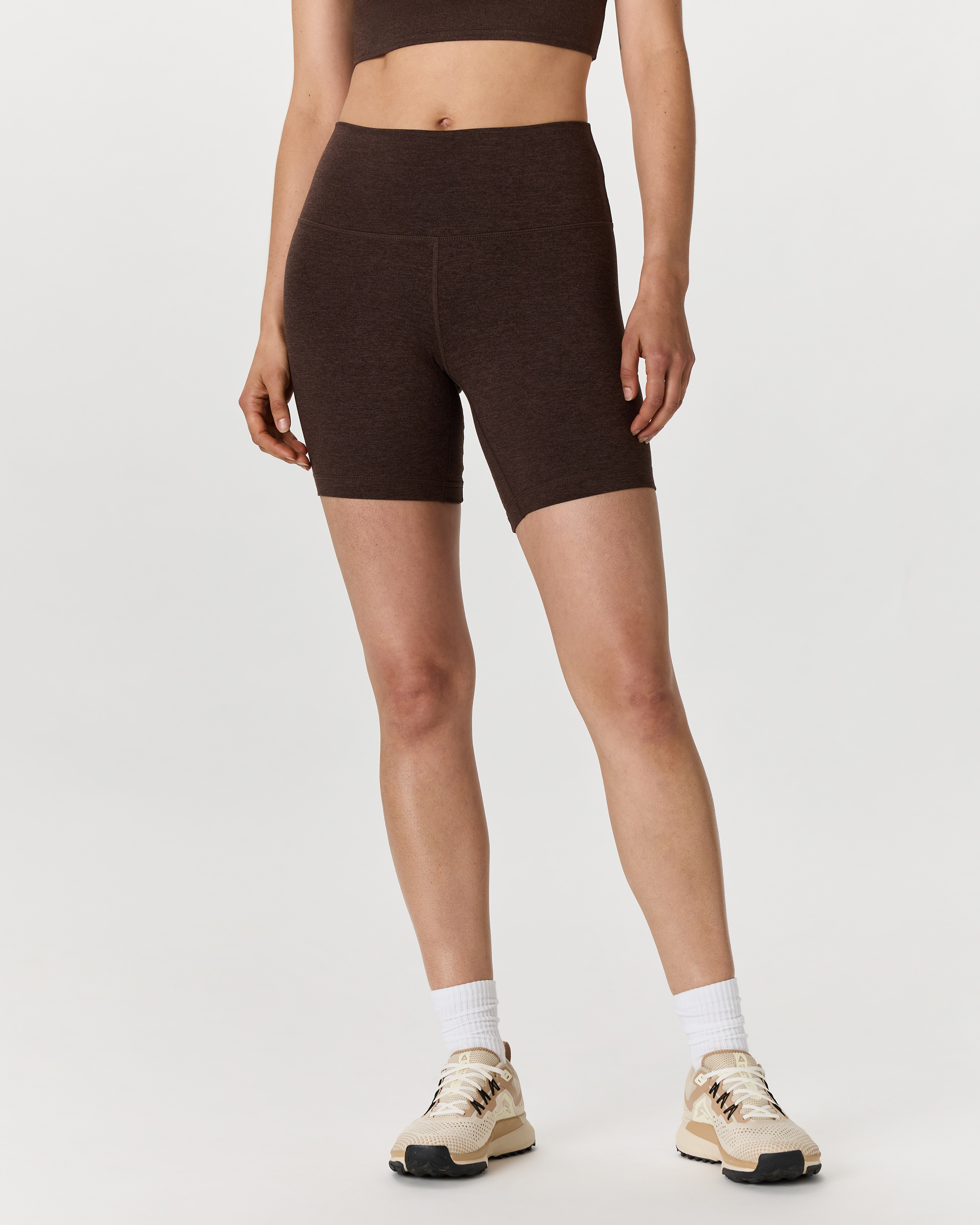 Ultra-Soft Bike Short in Heather Espresso
