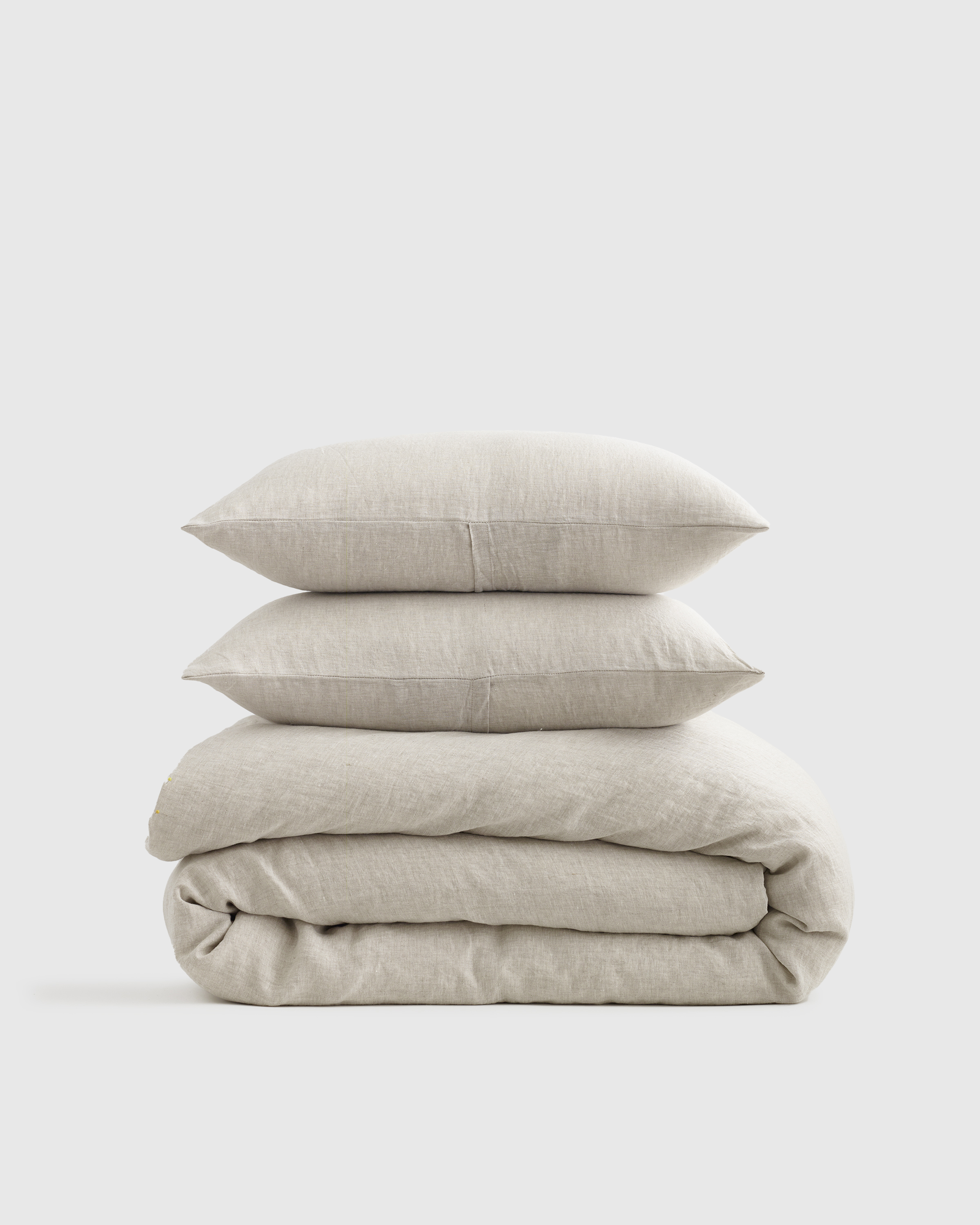 European Linen Chambray Duvet Cover Set in Natural