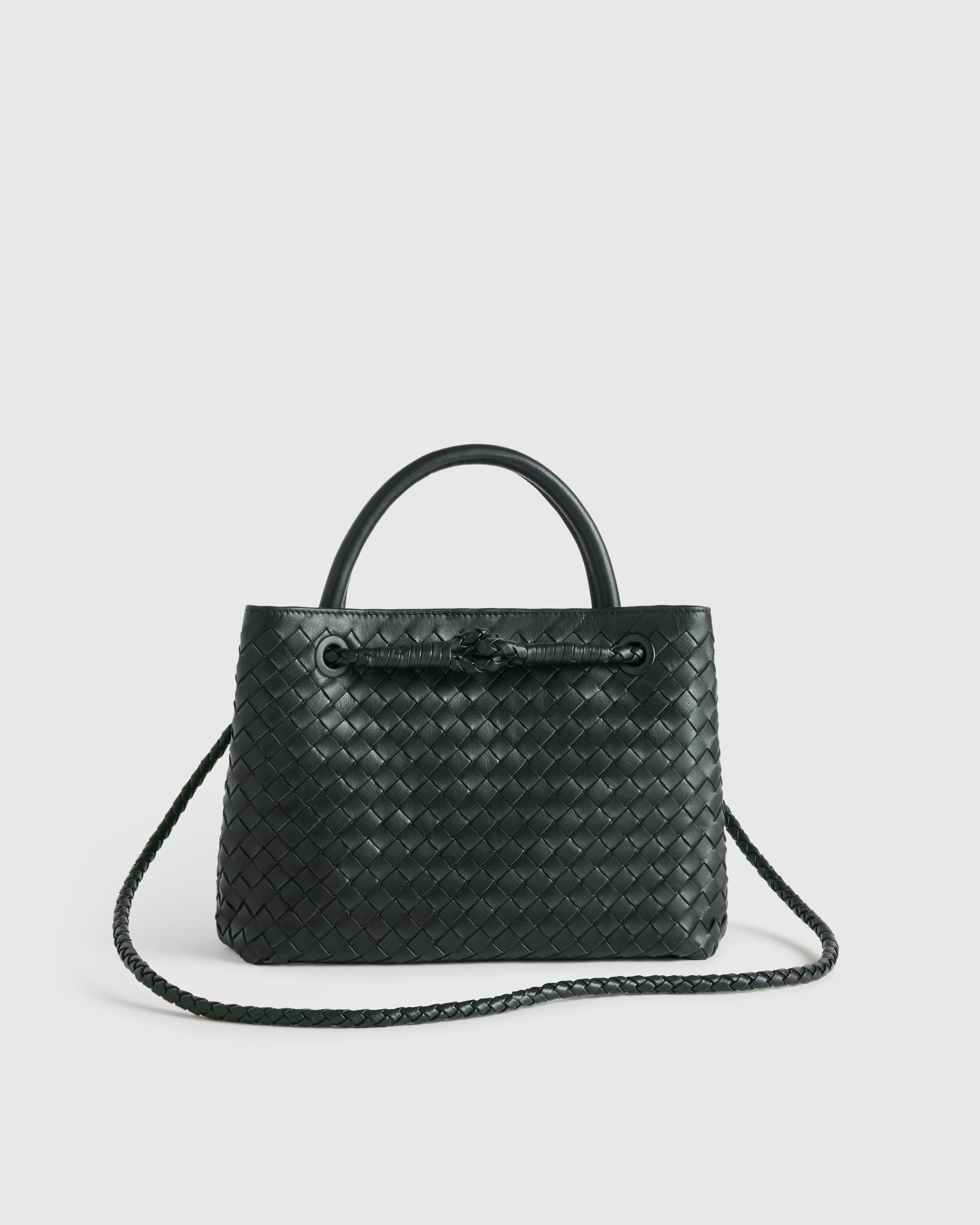 Italian Leather Handwoven Mini Satchel