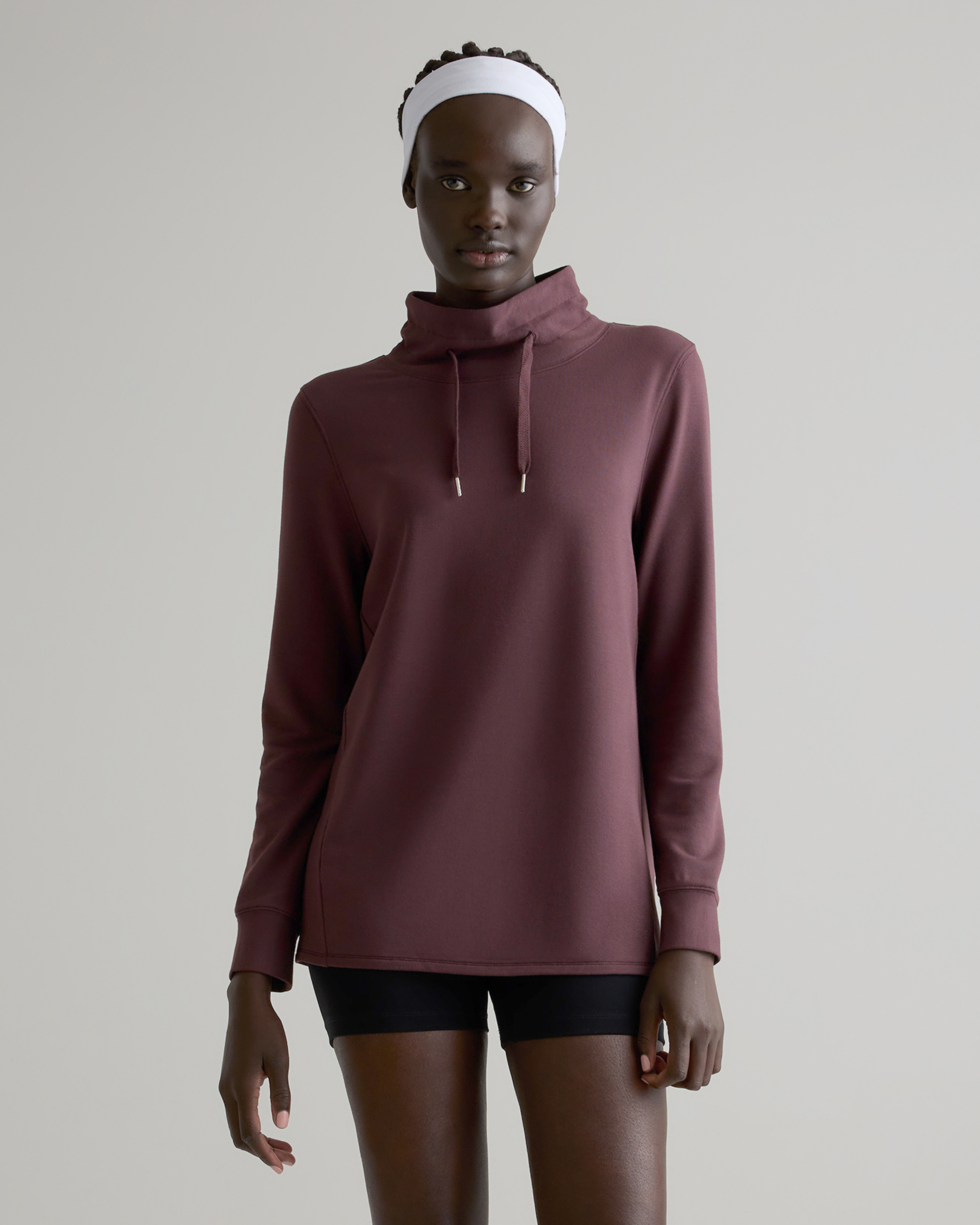SuperSoft Fleece Mock Neck Pullover