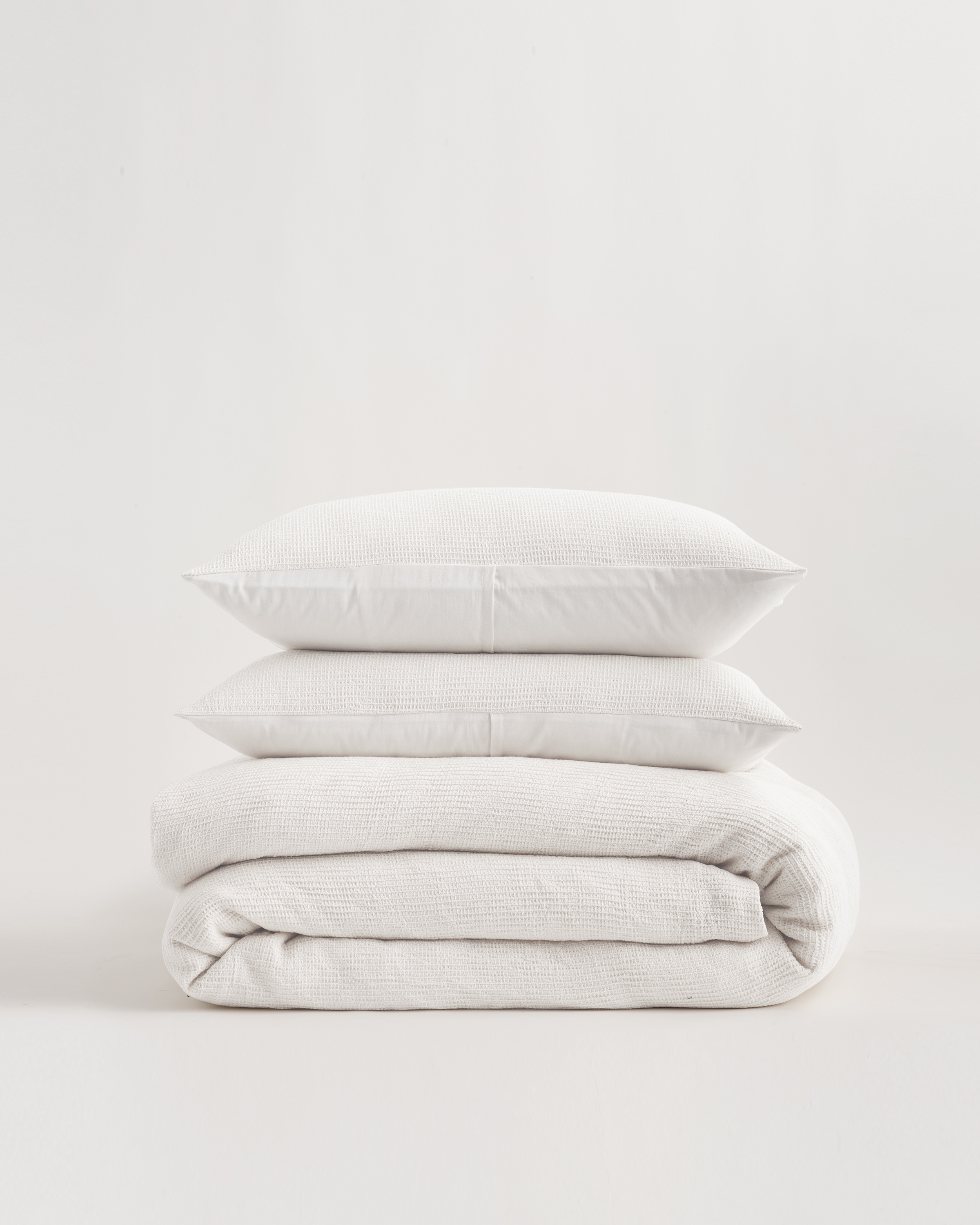 Boll & Branch Organic Cotton Waffle Accent Pillow Cover in White