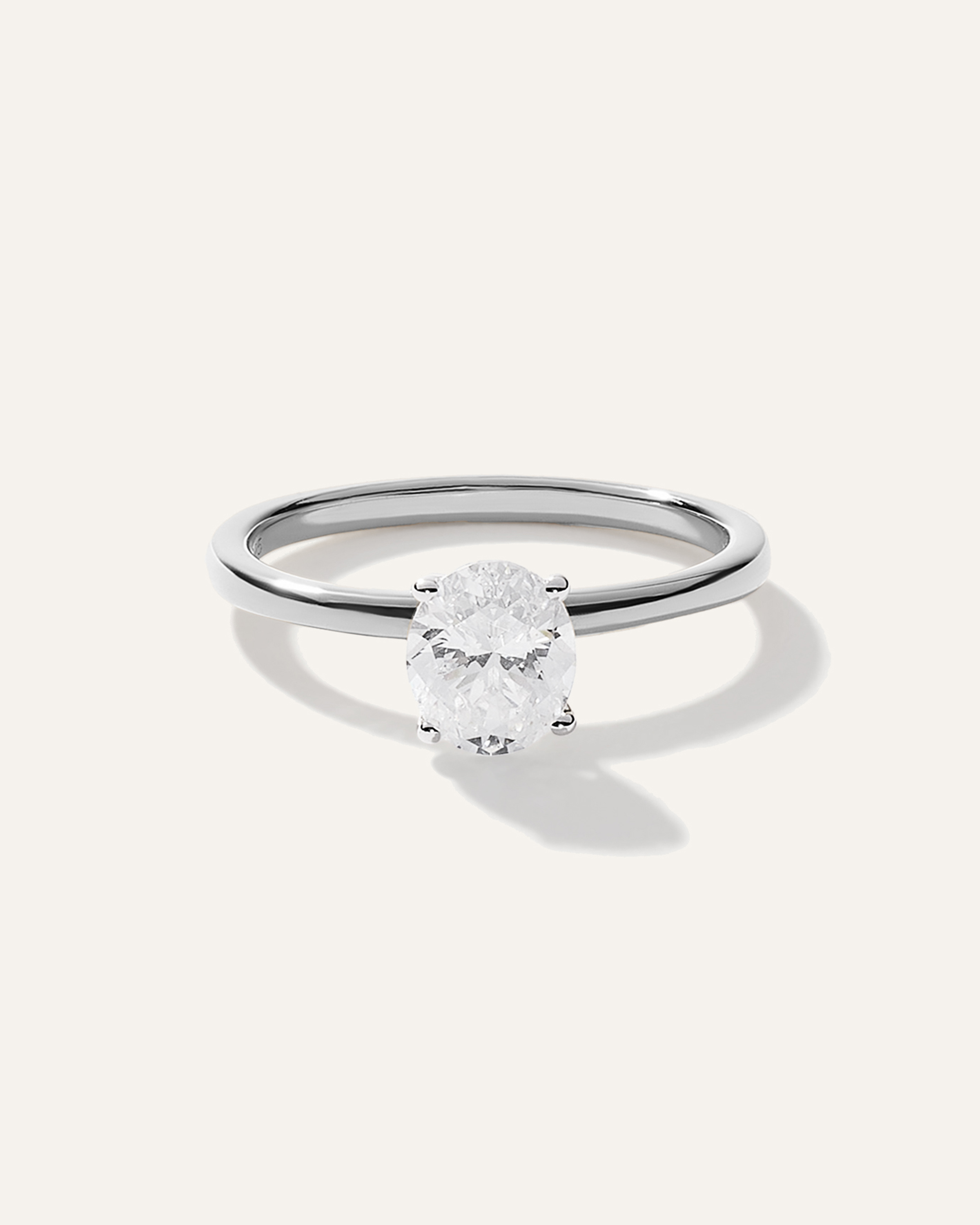 Lab Grown Diamond Oval Comfort Fit Engagement Ring - 1ct