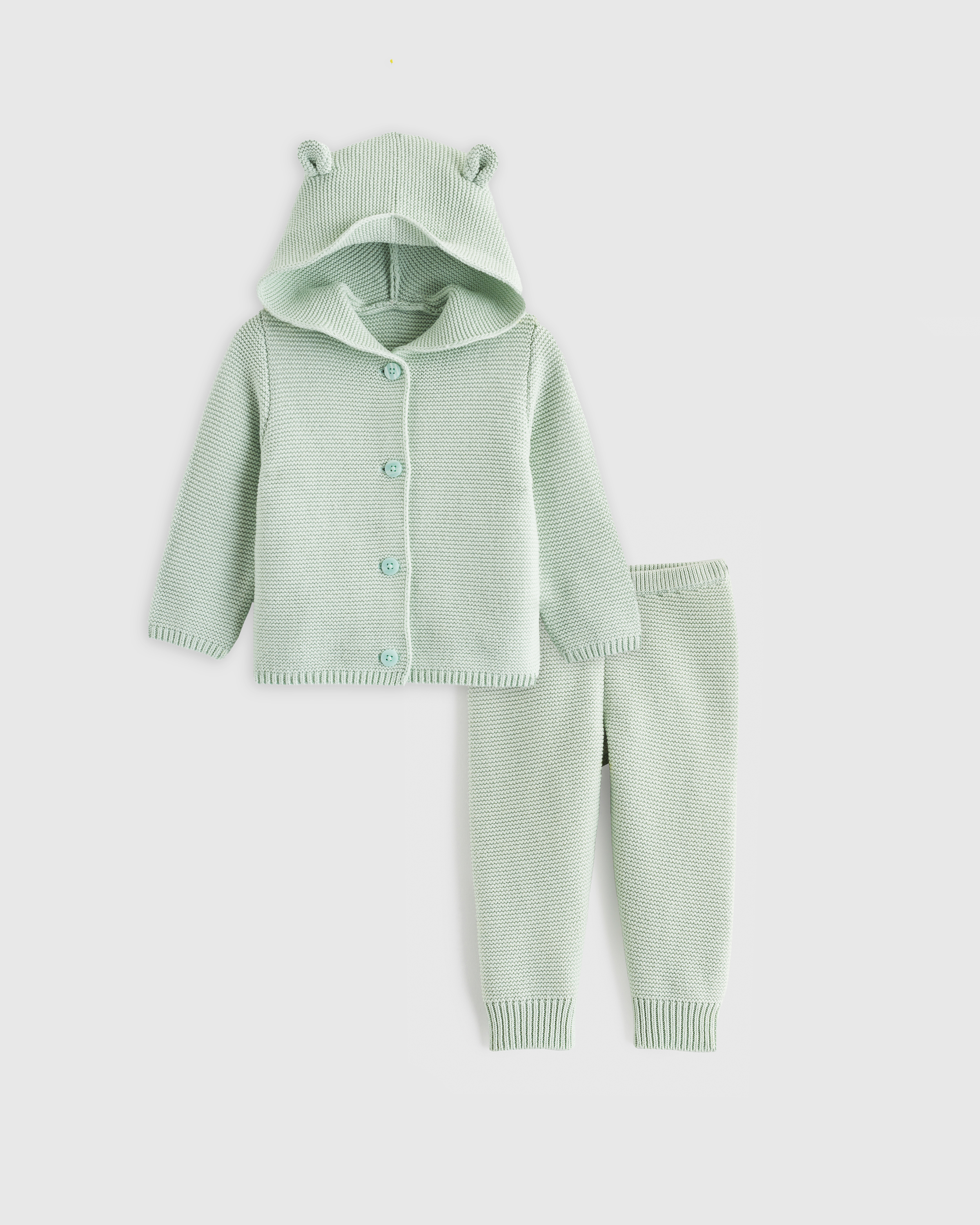 Shop Quince Sweater Set Baby Gender Neutral In Pale Aqua