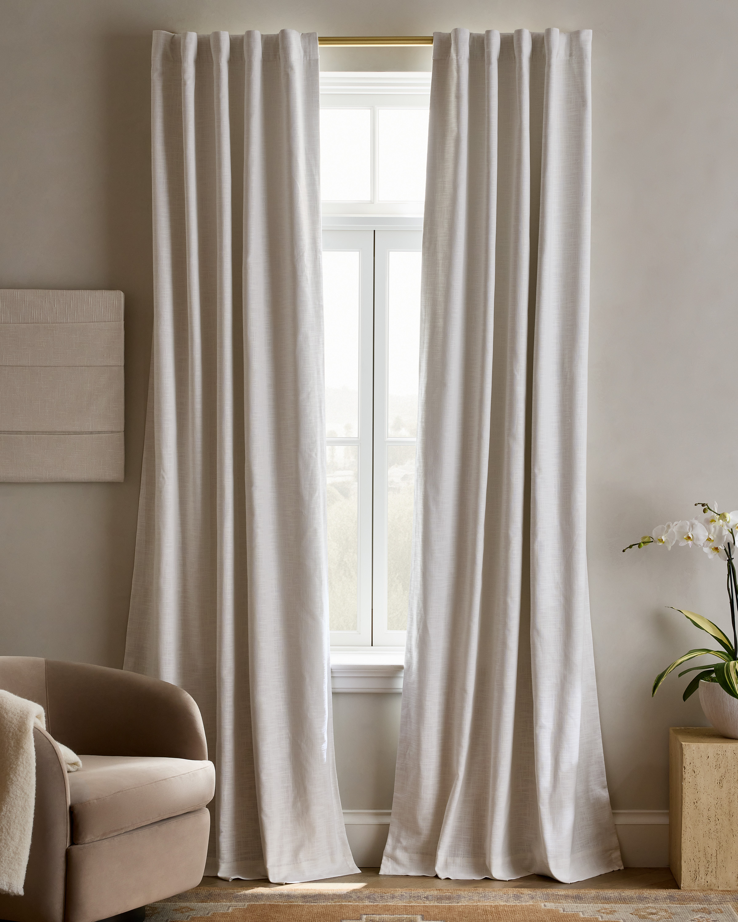 Textured Cotton Room Darkening Curtain by Quince