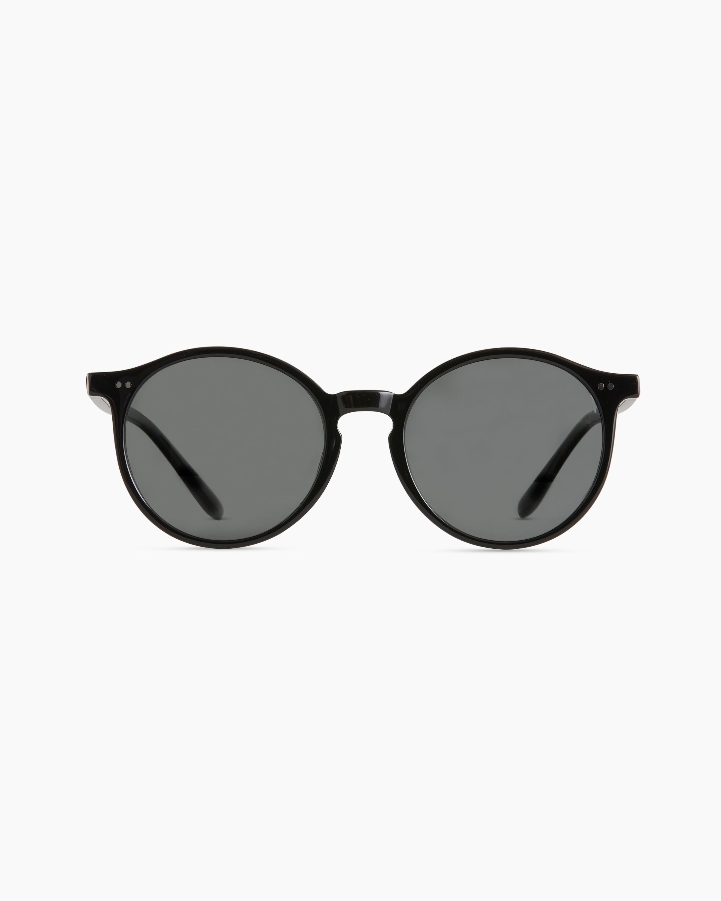 Quince Brixton Polarized Acetate Sunglasses Clear Taupe Brown Lens Round Frame Noah Polarized Acetate Sunglasses in Clear Brown with Brown lens main image 3