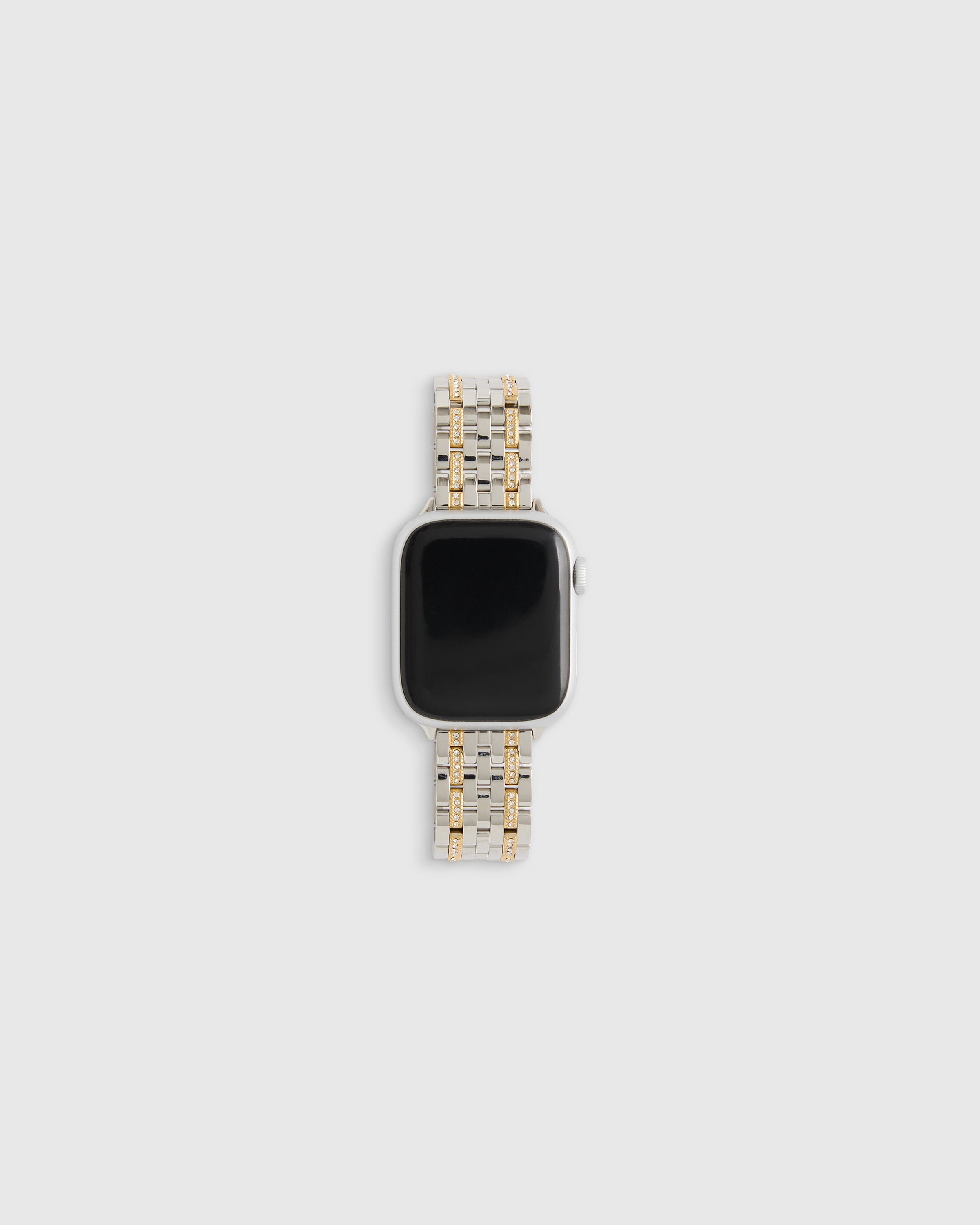 Stainless Steel & Pave Bracelet Smartwatch Band