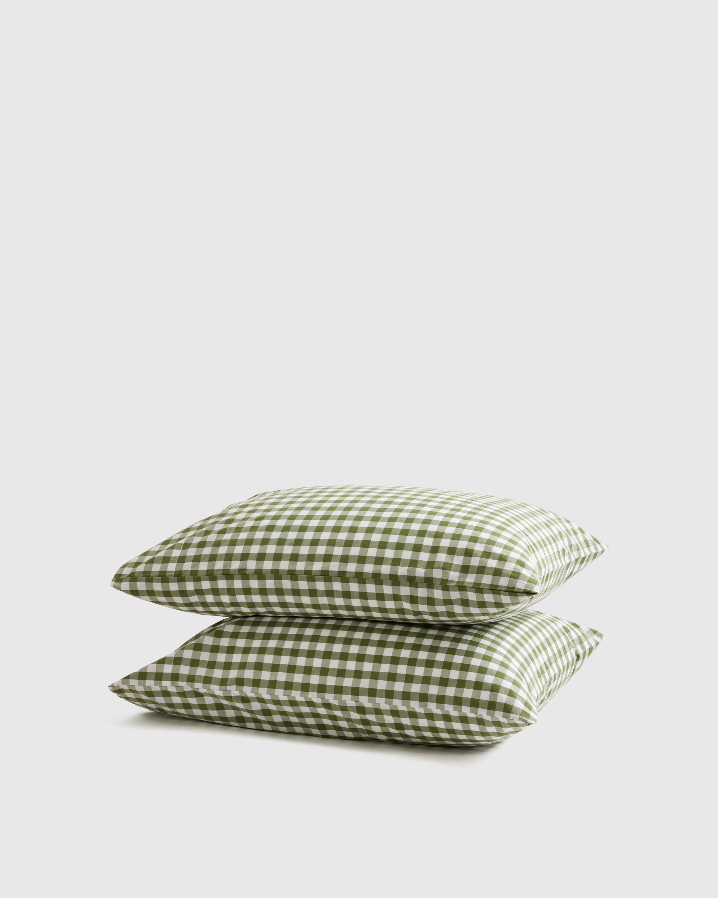 Classic Organic Percale Gingham Pillowcase Set