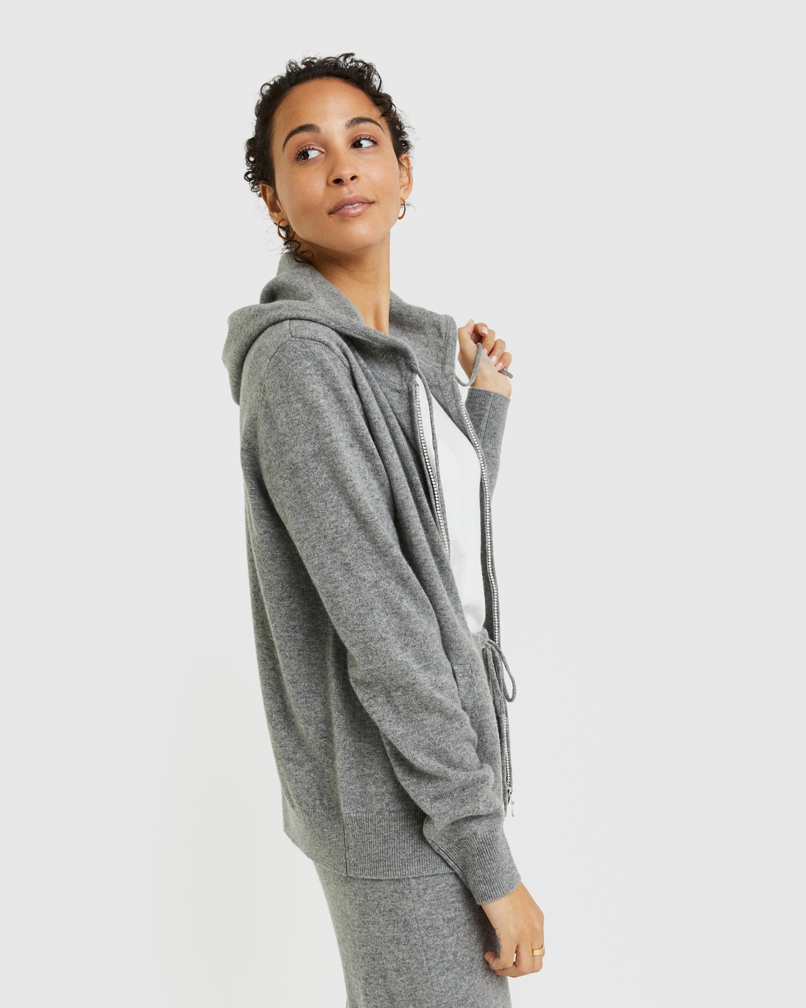 cashmere hooded top