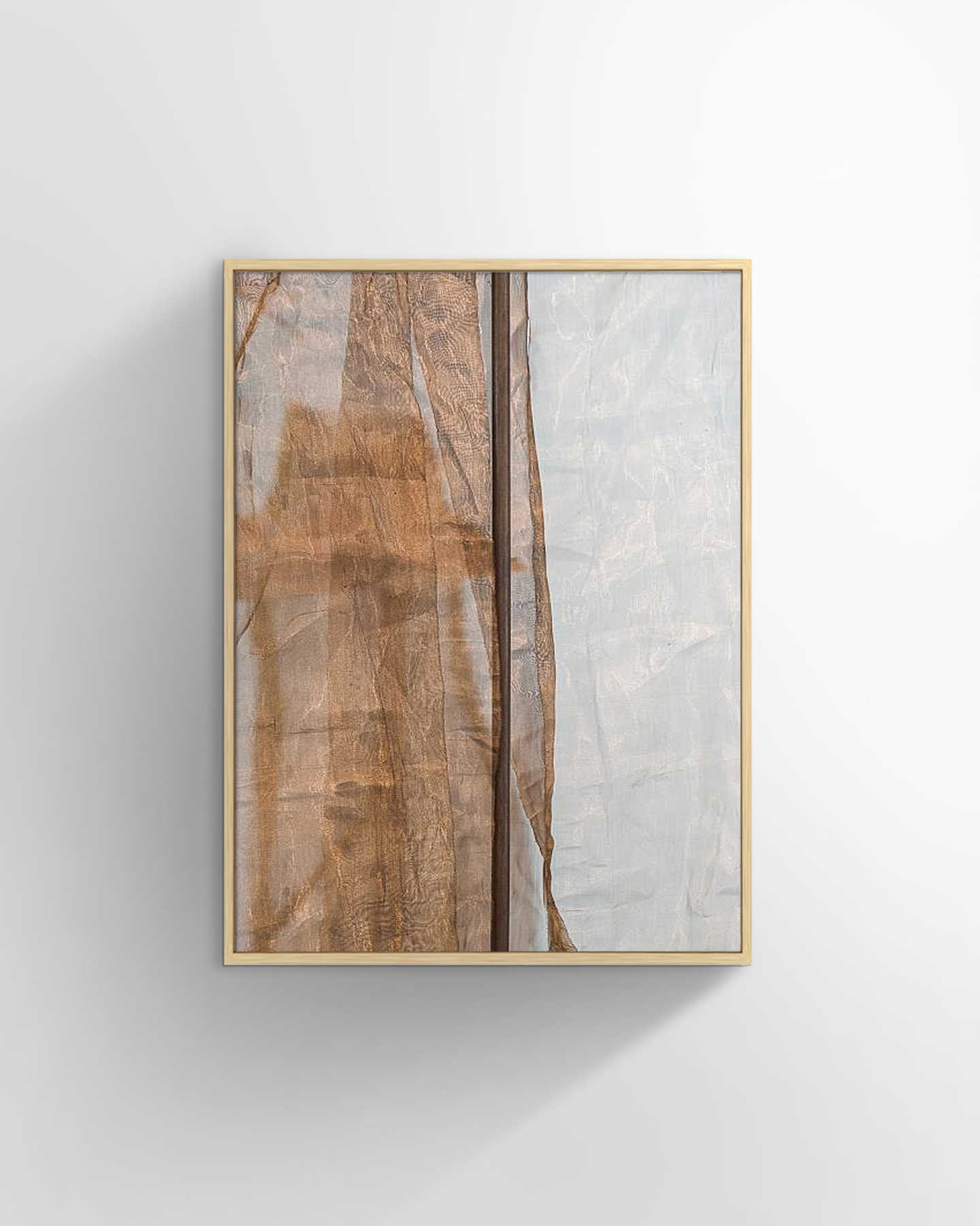 Gareth Abstract Wall Art - White Oak Wash Wood Frame