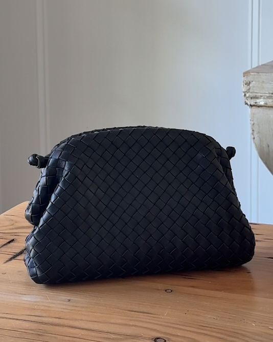 Naomi Handwoven Clutch in Dark Brown
