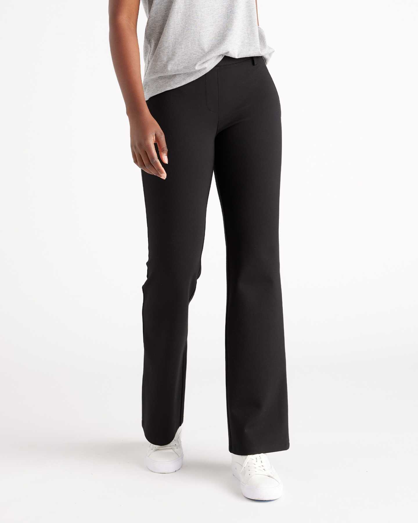 Ultra-Stretch Ponte Bootcut Pant
 - Black