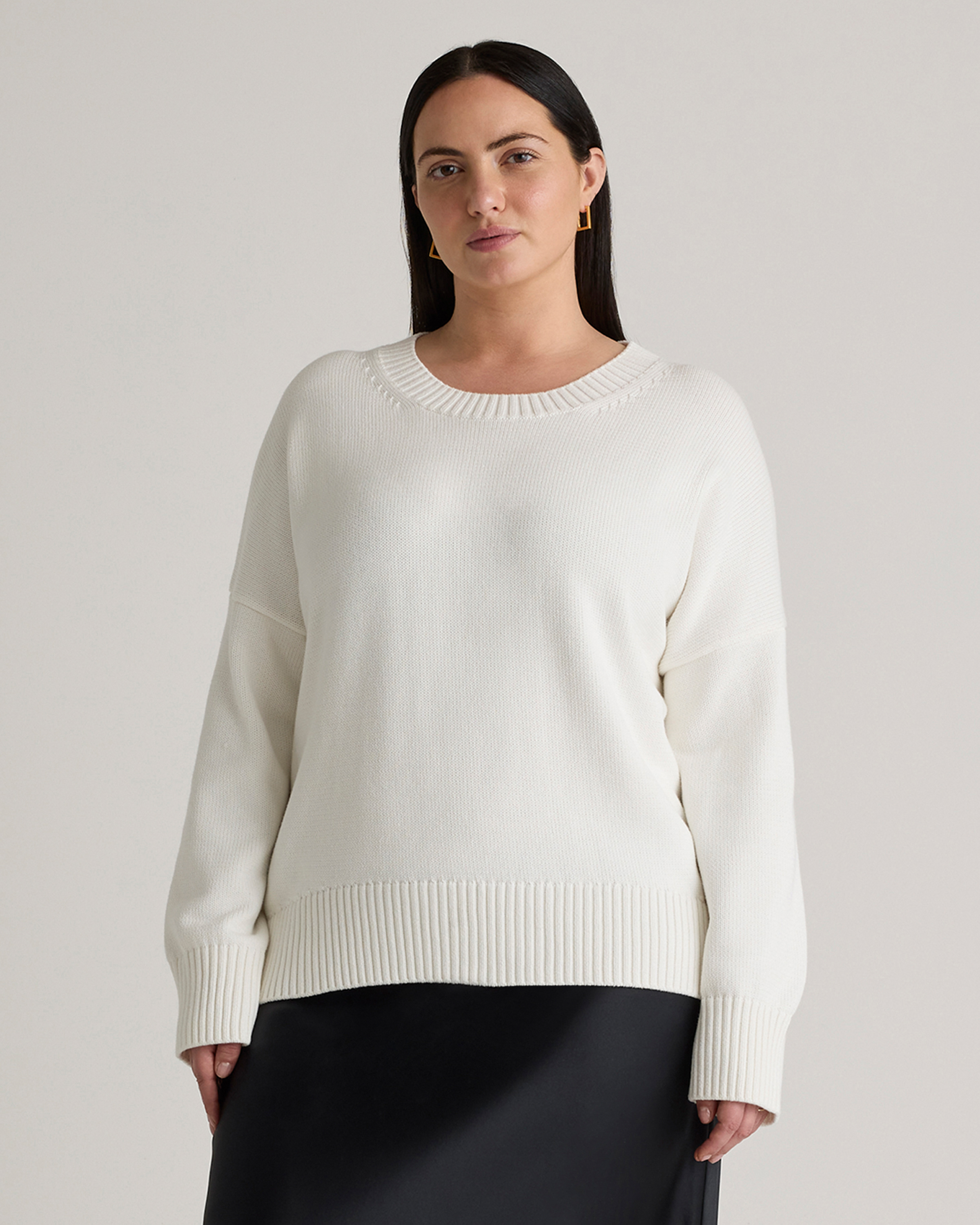 Shop Quince Women's Boyfriend Crew Sweater In Ivory