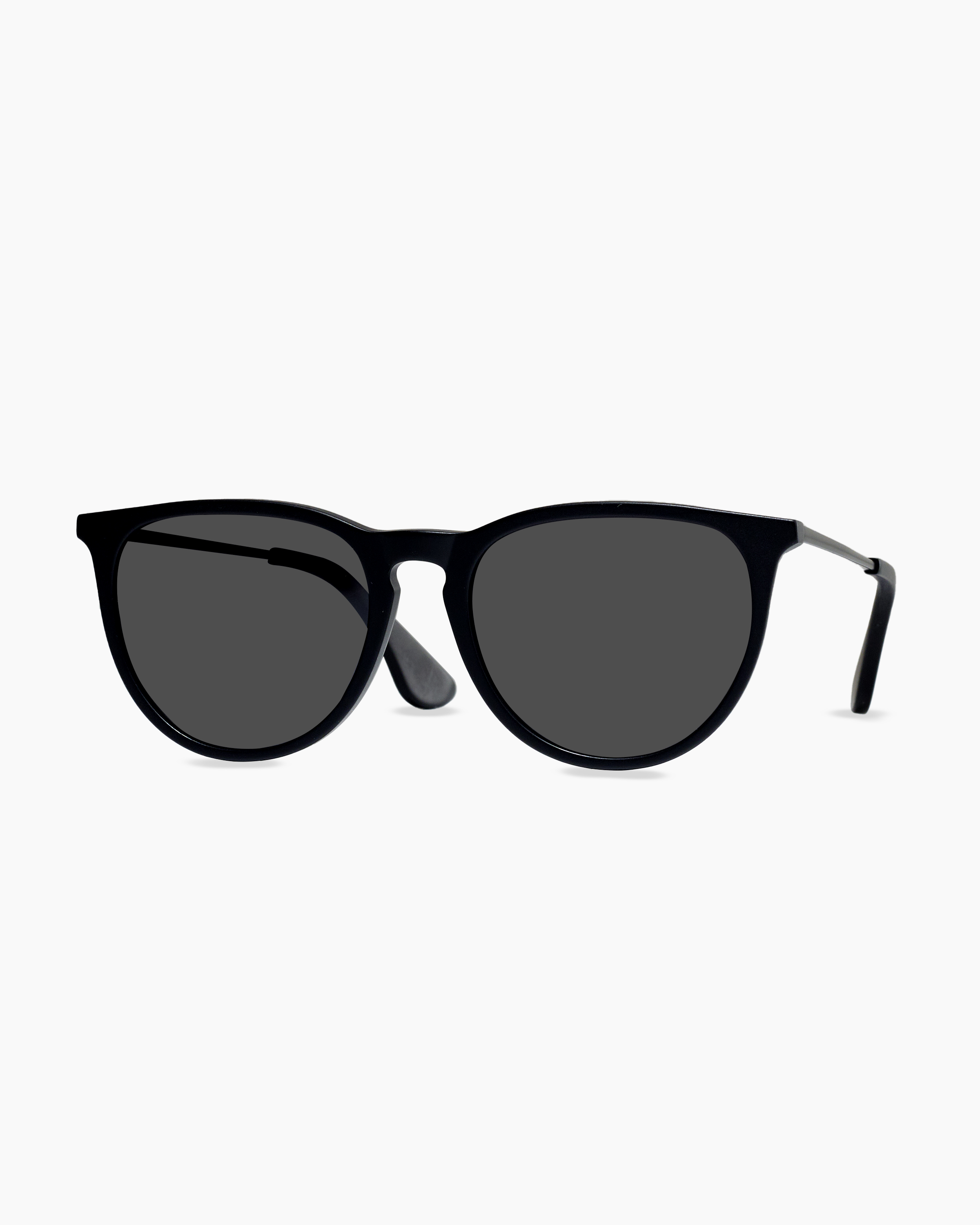 Emily Polarized Acetate Sunglasses in Black with Grey lens