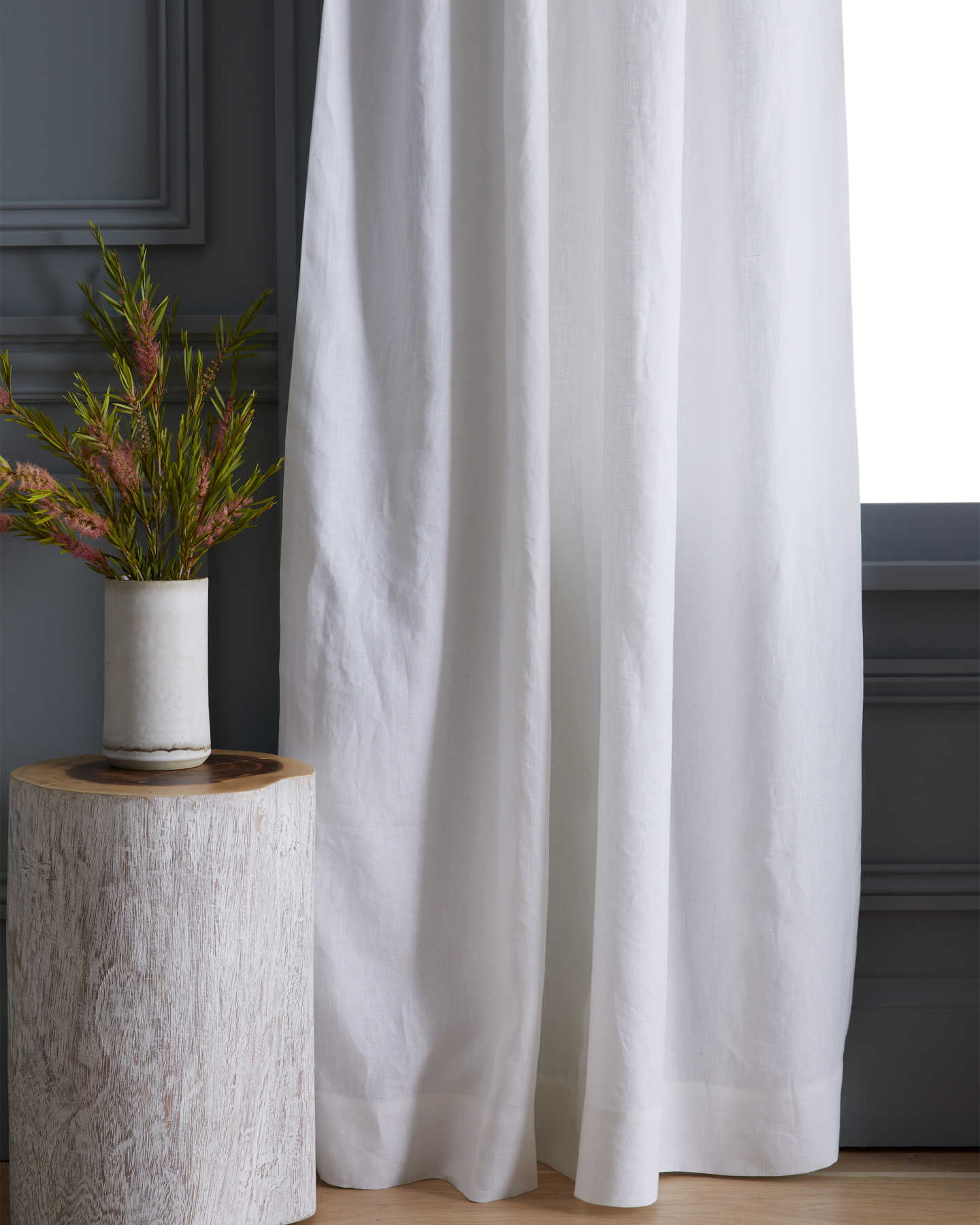European Linen Curtain - White - 2 - Thumbnail