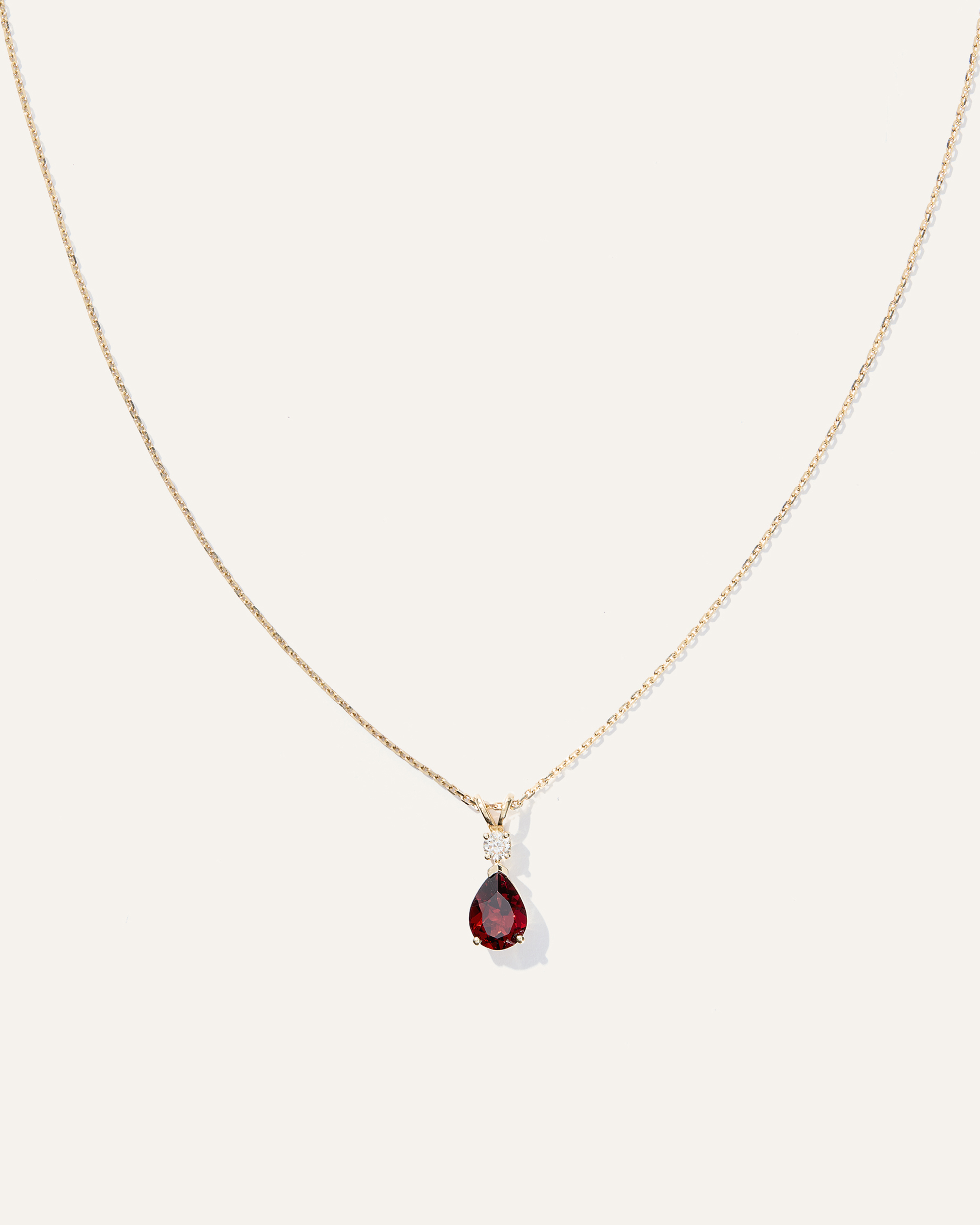 14K Gold Diamond & Semi-Precious Gemstone Drop Necklace