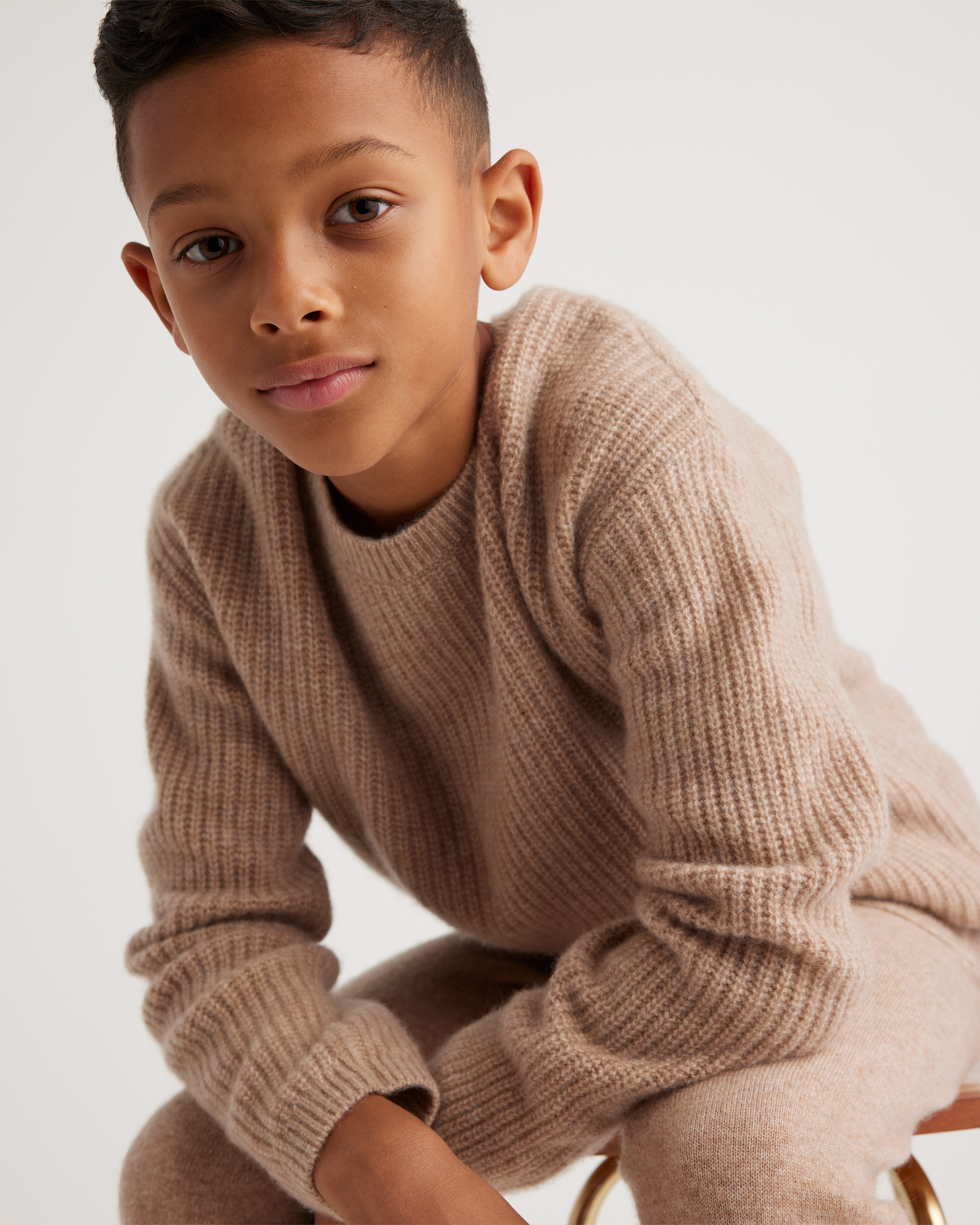 Mongolian Cashmere Fisherman Tunic Sweater - Kid - thumbnail 6