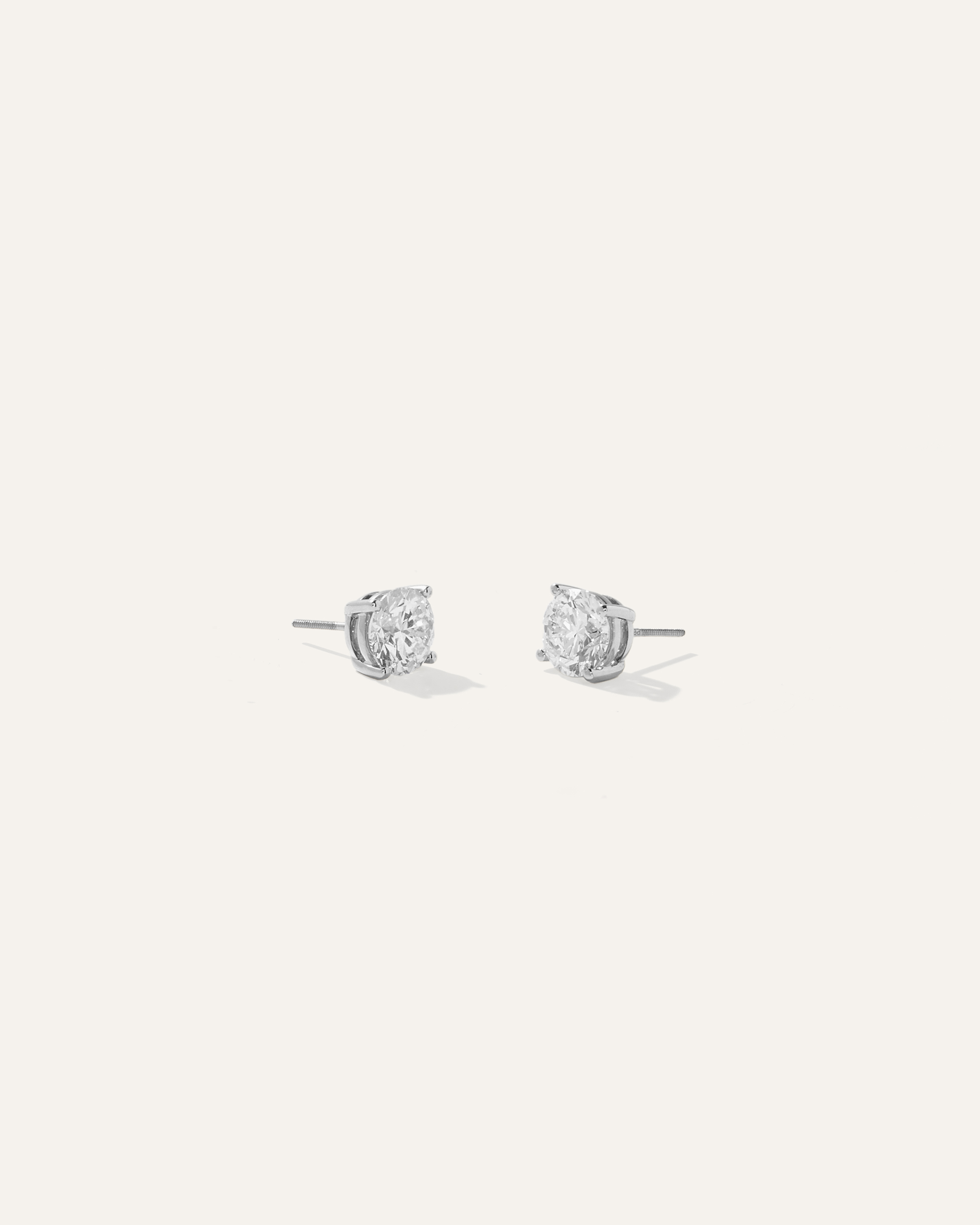 Quince Women's 14k Gold Lab Grown Diamond Solitaire Studs In White
