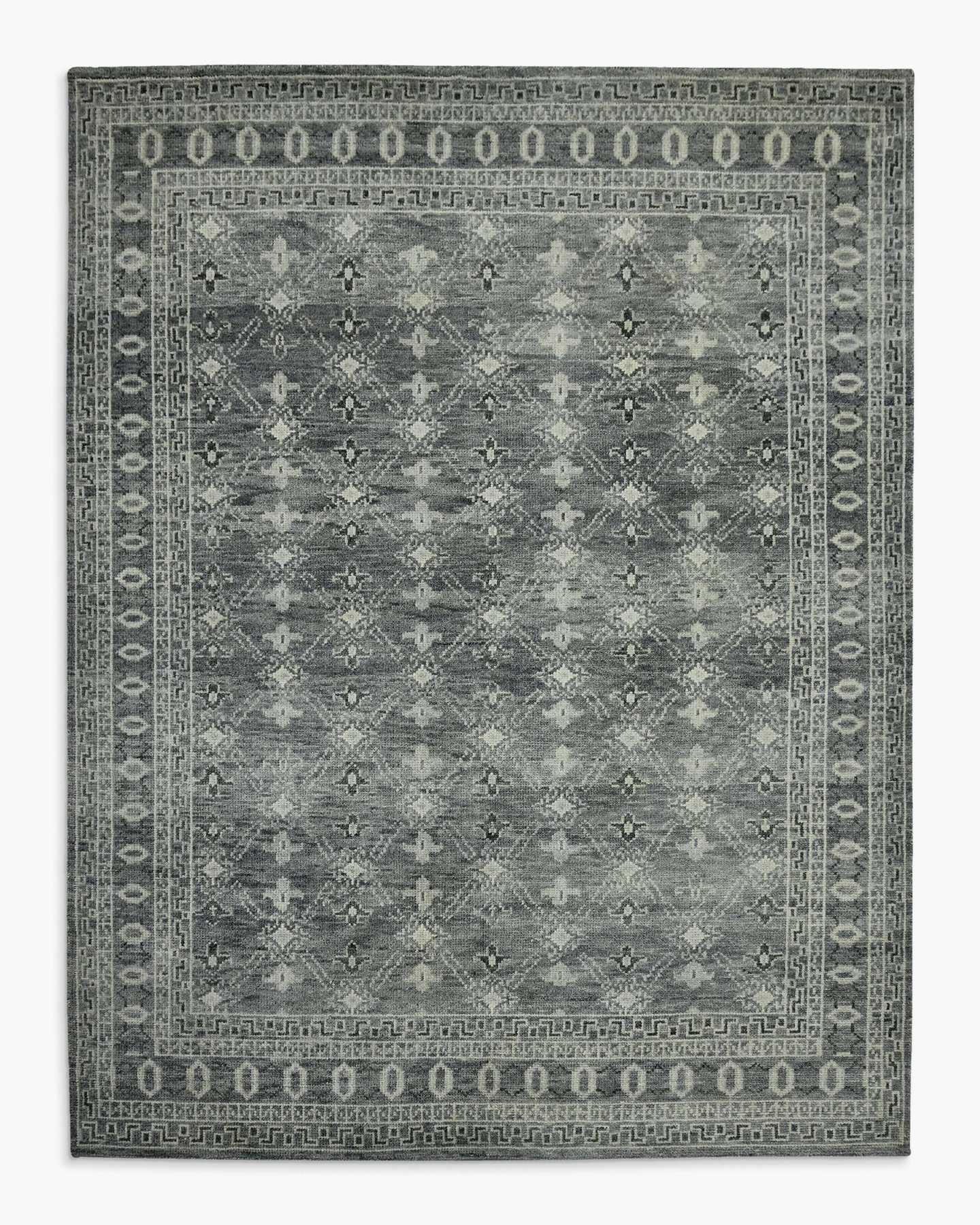 Carmen Hand-Knotted Wool Rug - Grey