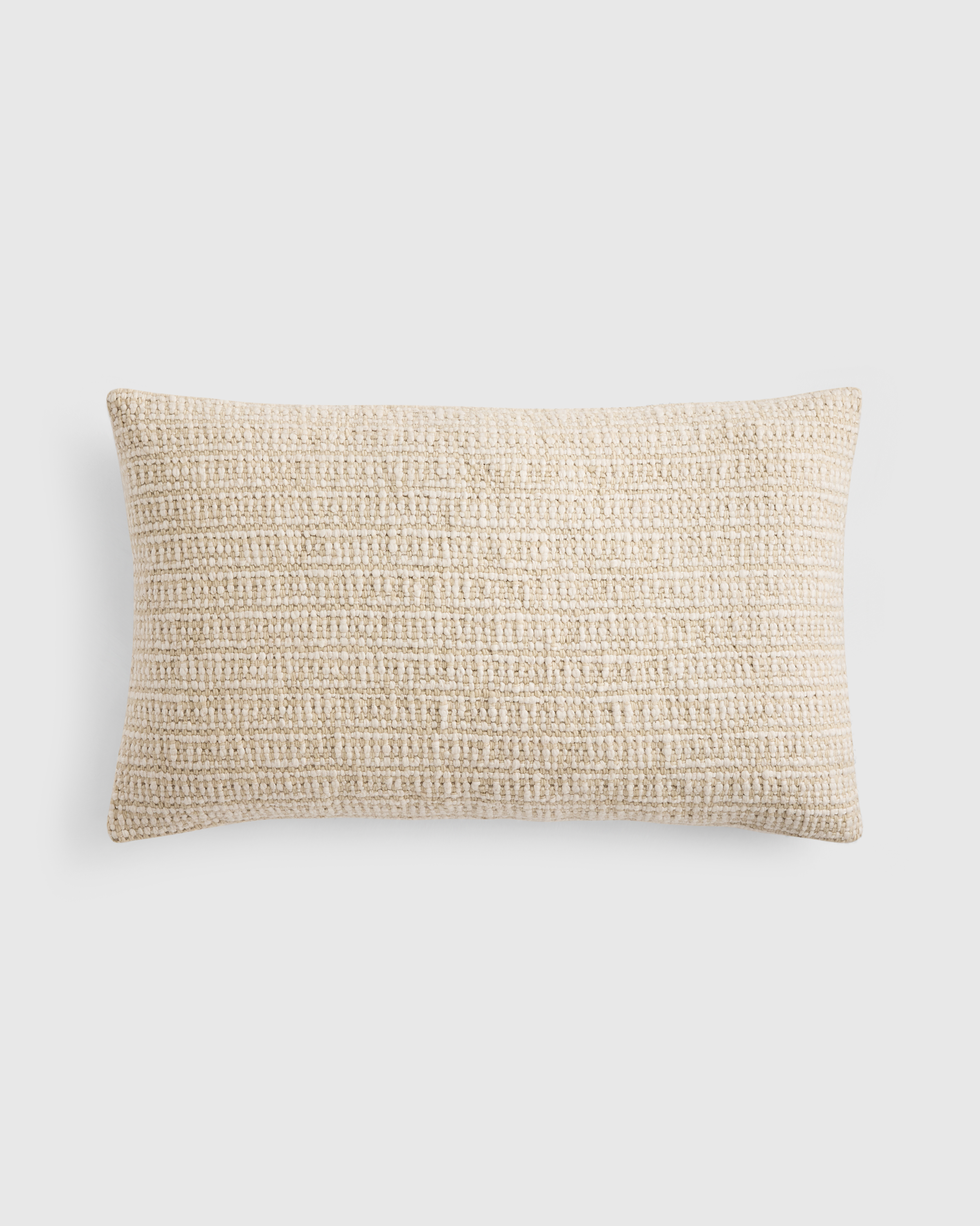 Wool Linen Textured Pillow Cover in Ivory 20x20 Set of 2