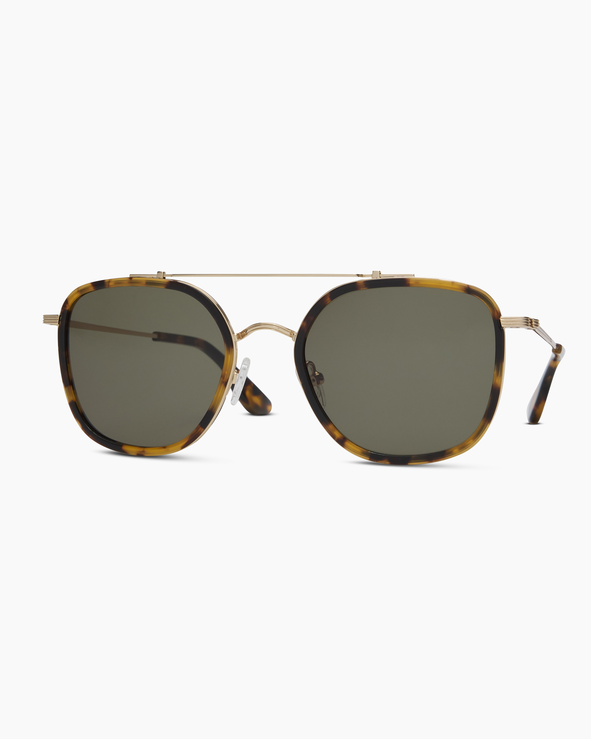 Rio Polarized Stainless Steel Sunglasses in Gold/Fawn 