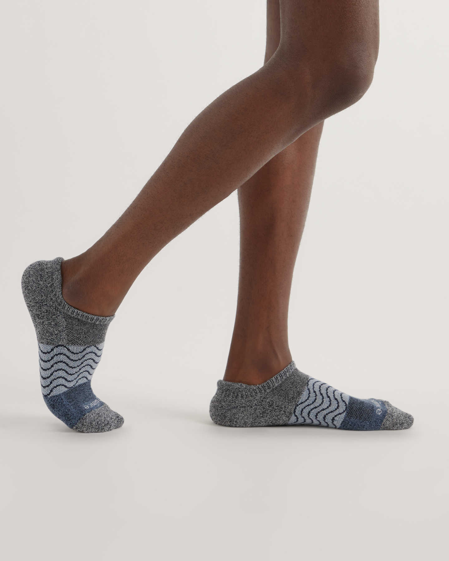 Organic Tri-Block Marl Ankle Socks (4-pack) - Blue Purple Black Mix - 4 - Thumbnail